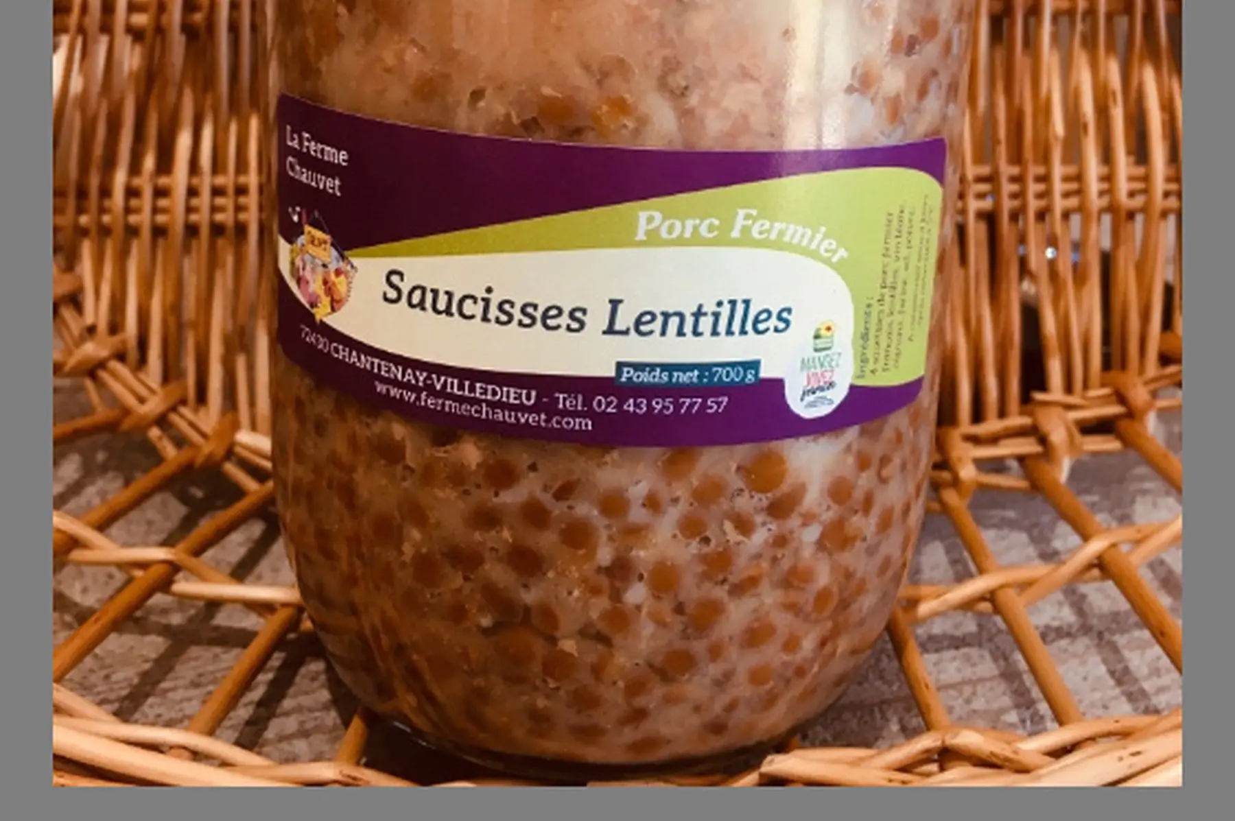 saucisses lentilles 700 gr