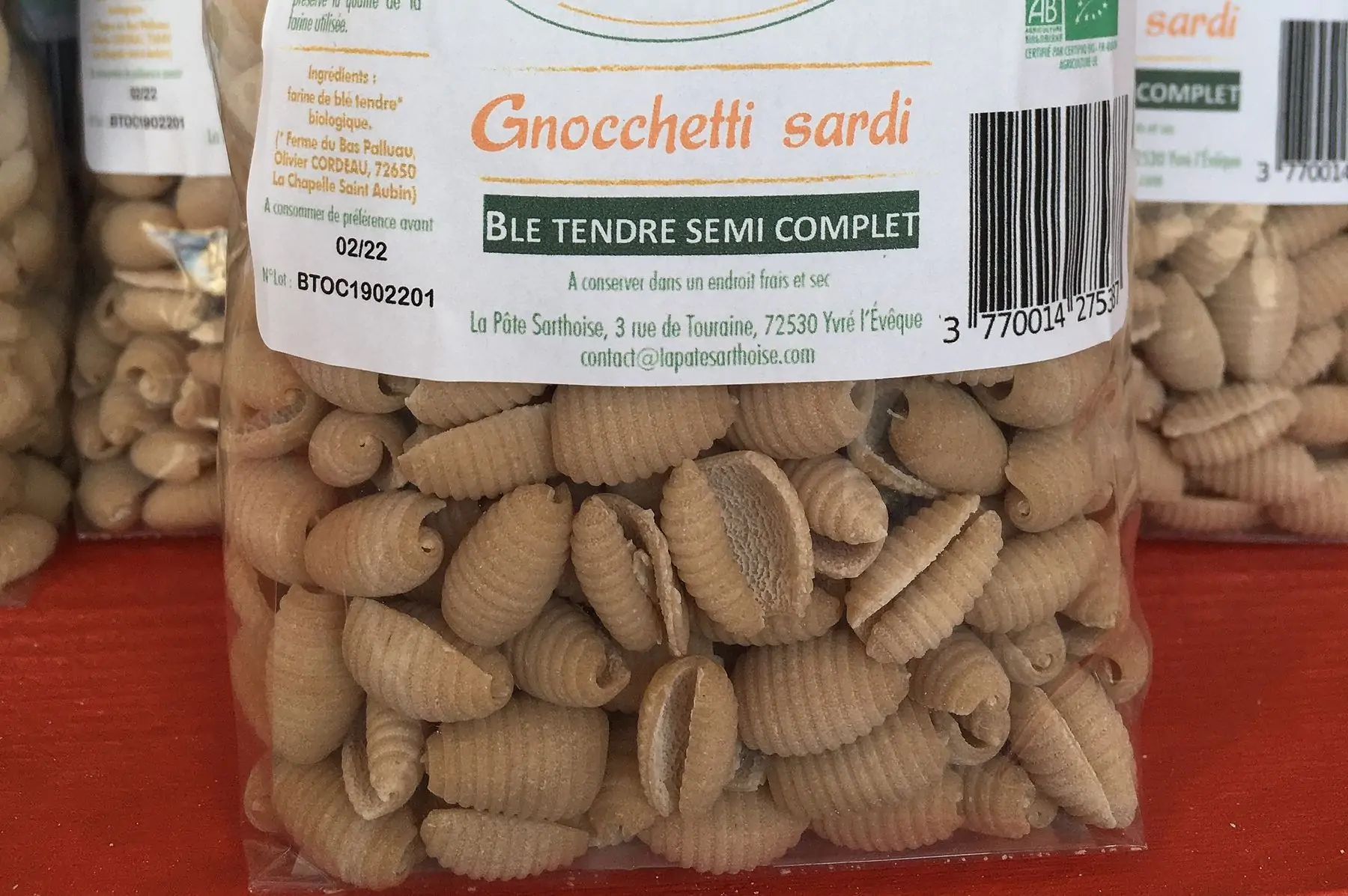 gnocchetti sardi blé tendre semi complet 500g