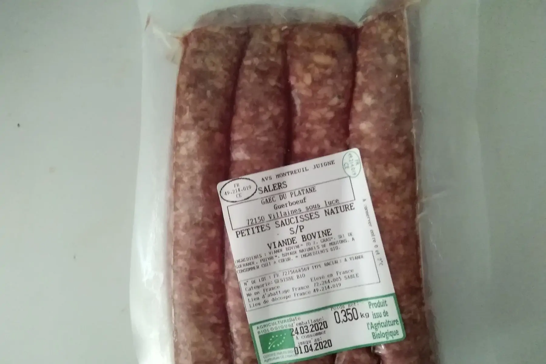saucisse de boeuf ab