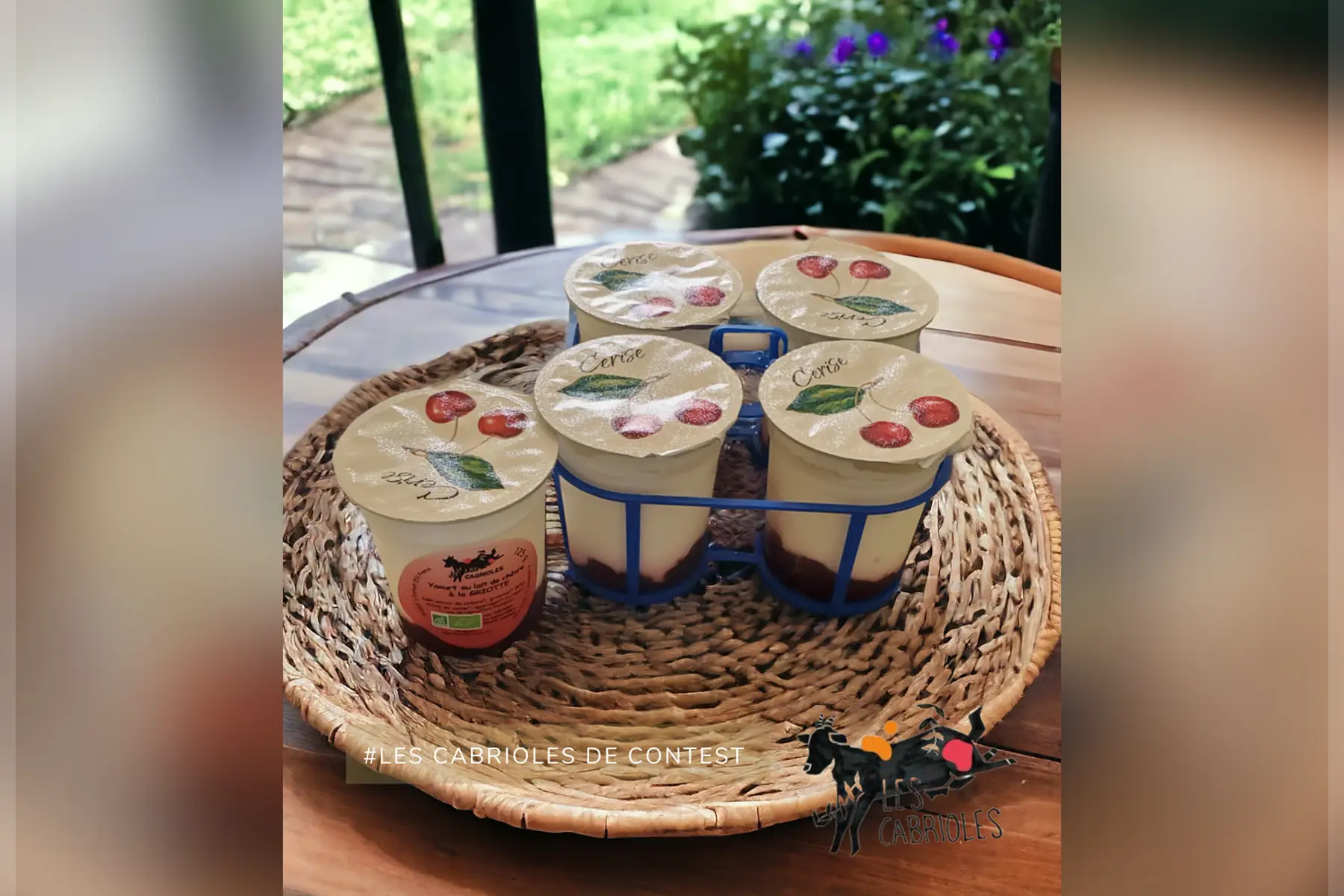 4 yaourts brassés fermier à la cerise