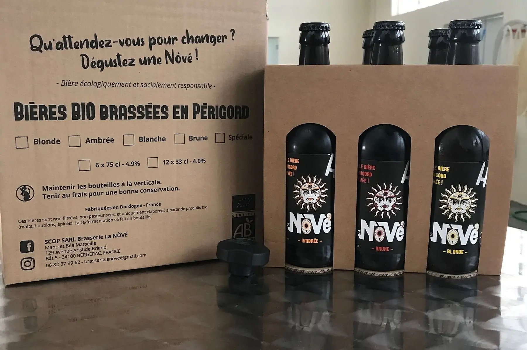 pack mix 2 blondes, 2 ambrées, 2 brunes