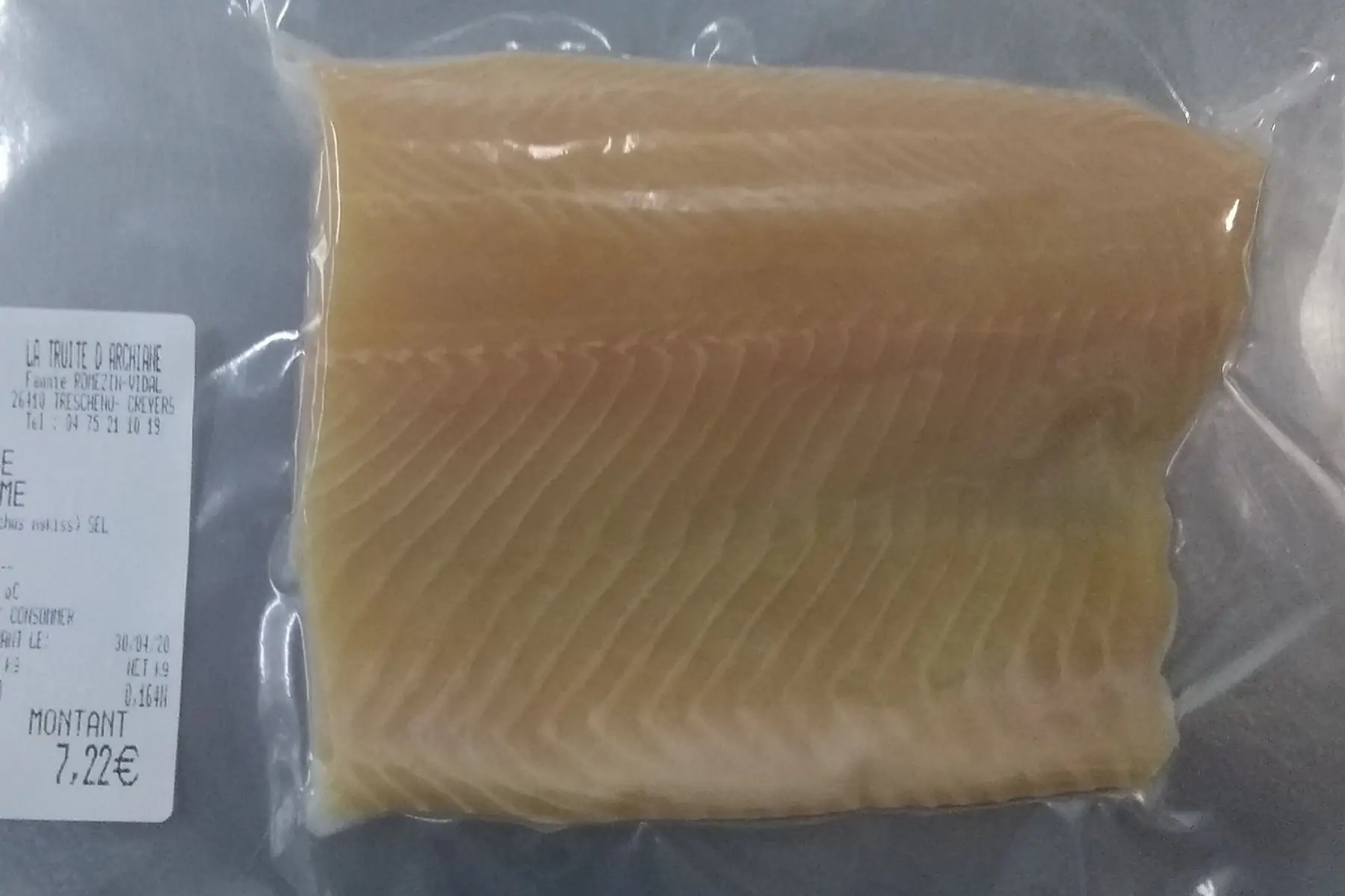 filet de truite ikejime fumé (environ 160g)