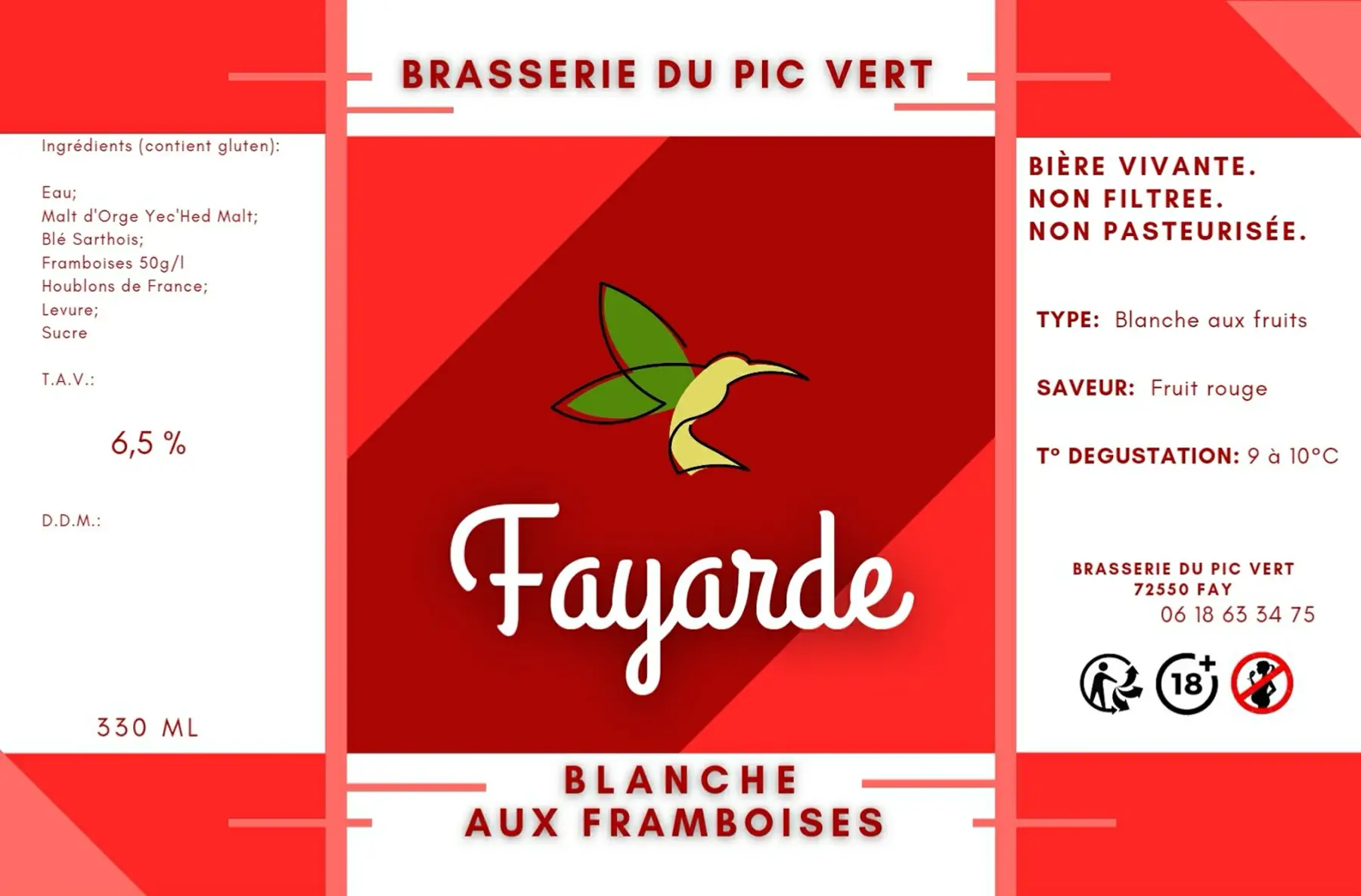fayarde blanche aux framboises