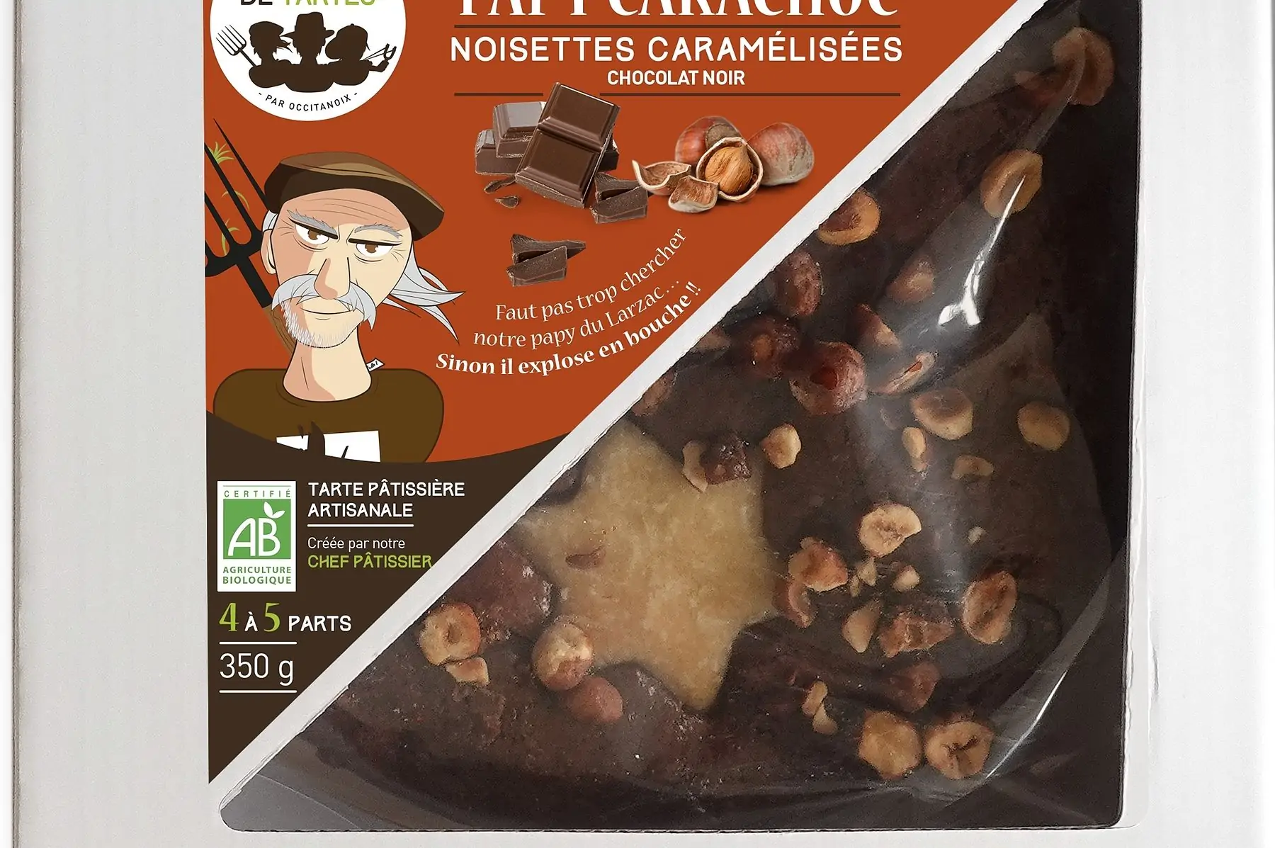 papy carachoc - noisettes caramélisées - chocolat noir