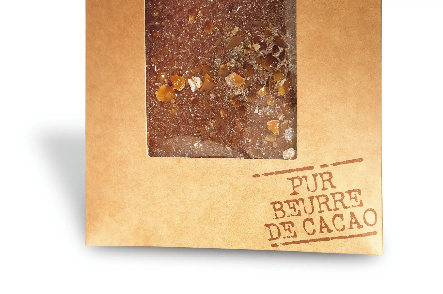tablette choc. au lait bio origine st domingue 39% caramel&sel de guerande 100g