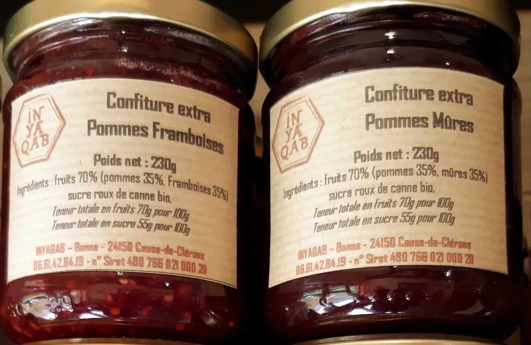 confiture extra de fruits du verger
