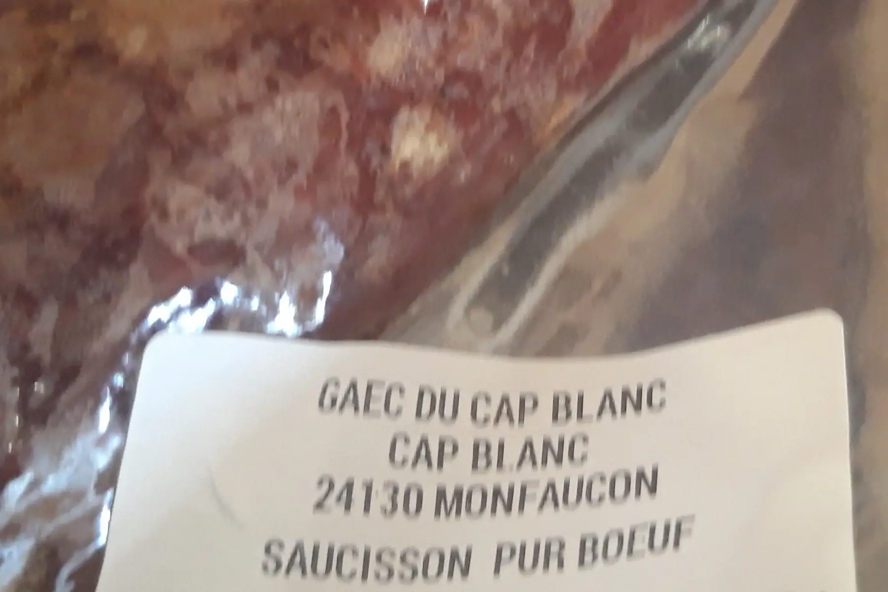saucisson pur boeuf