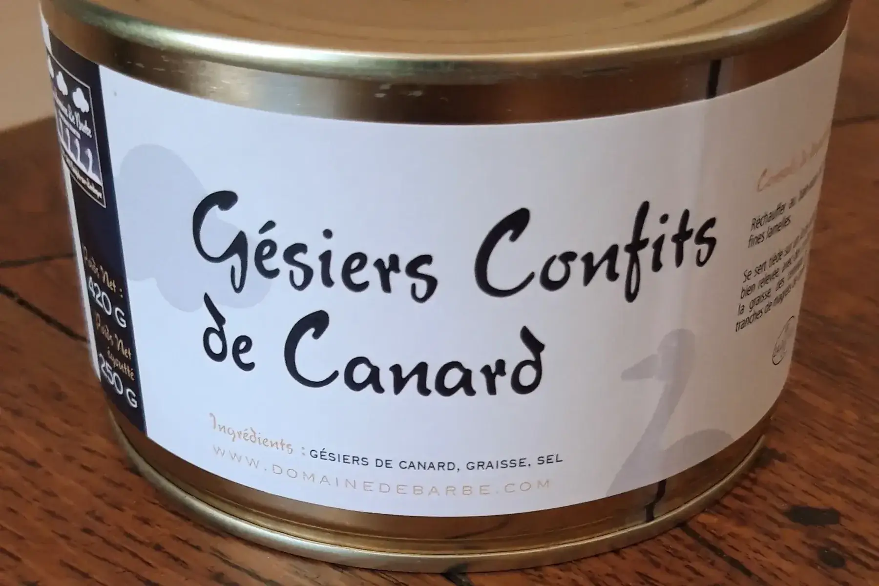 gésiers de canard confits