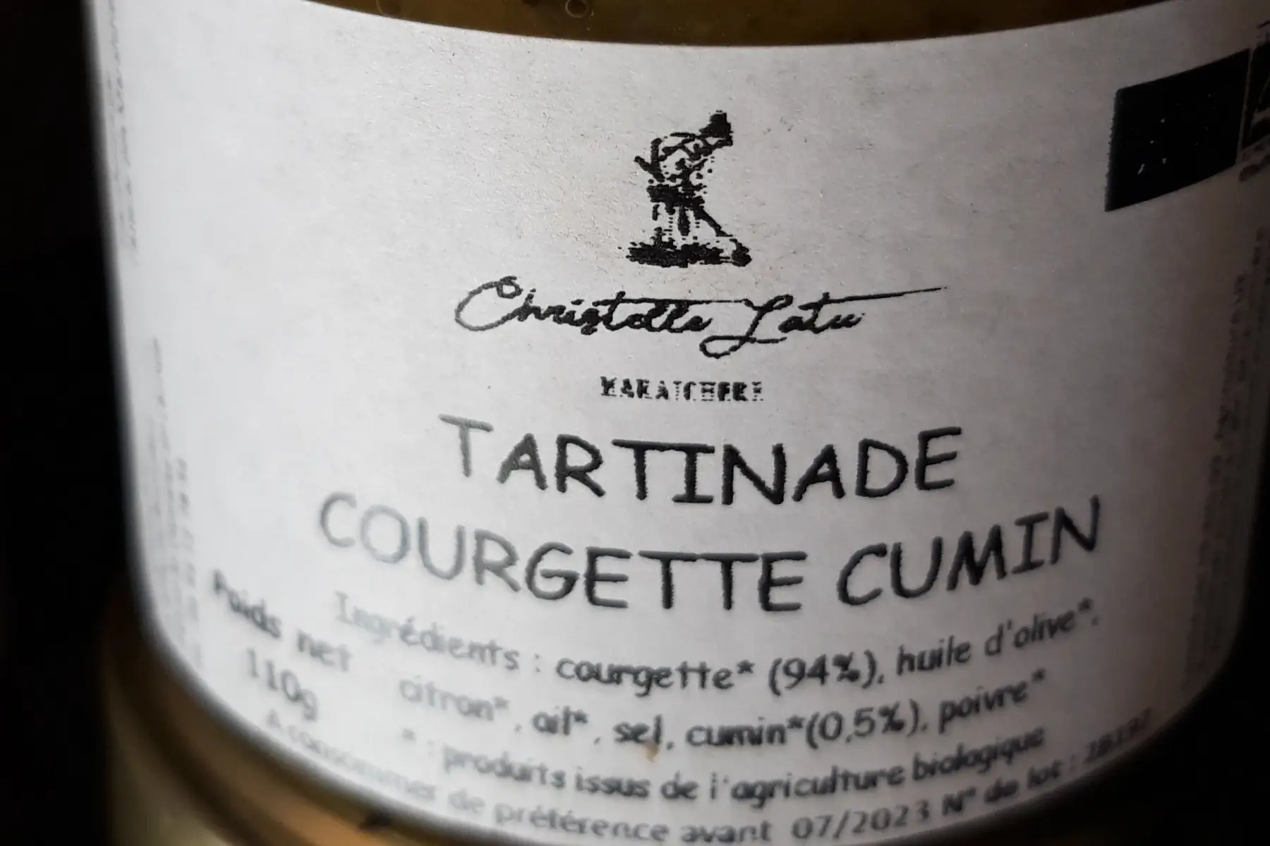 tartinades courgettes bio au cumin