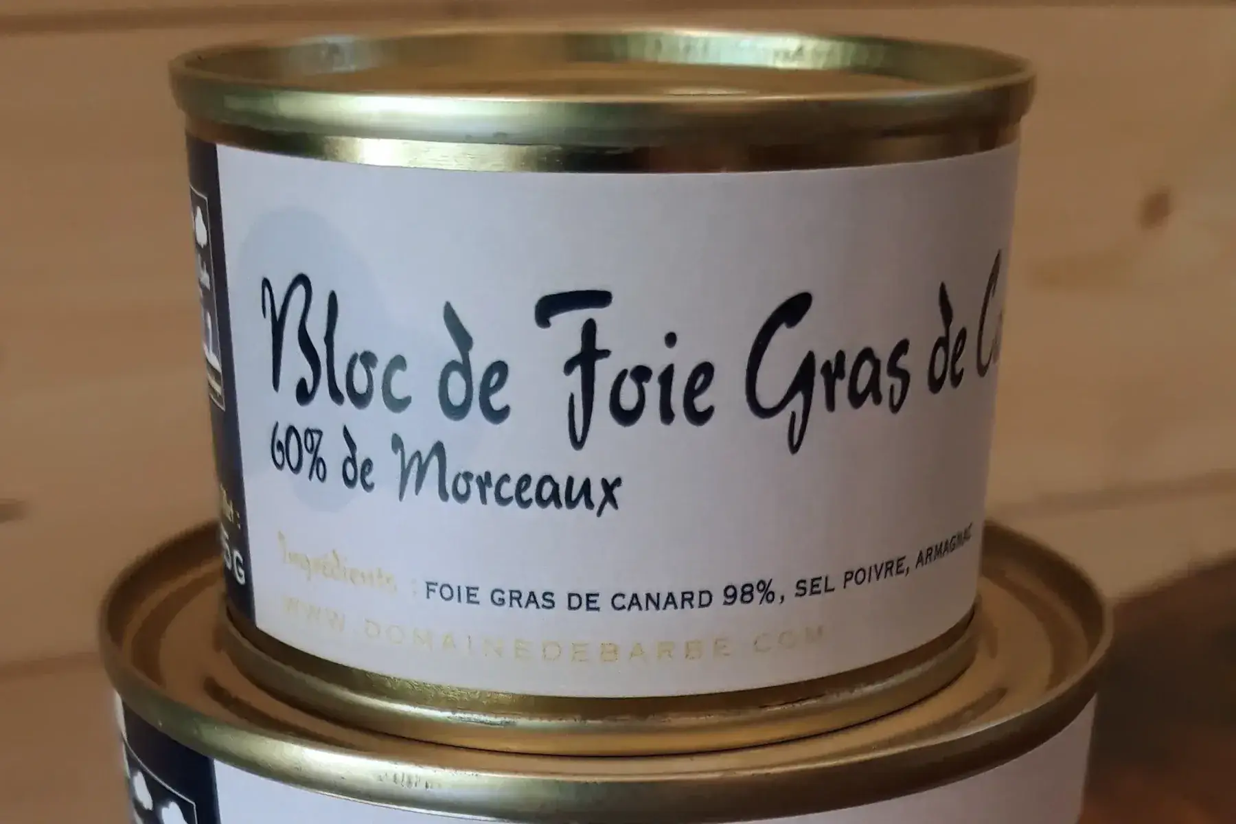 bloc de foie gras de canard 60% de morceaux