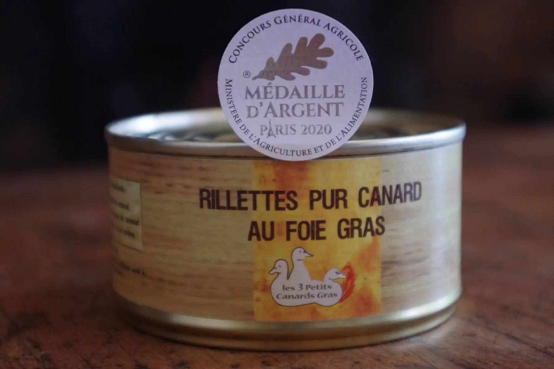 ll/ rillettes de canard au foie gras 180g médaille d'argent