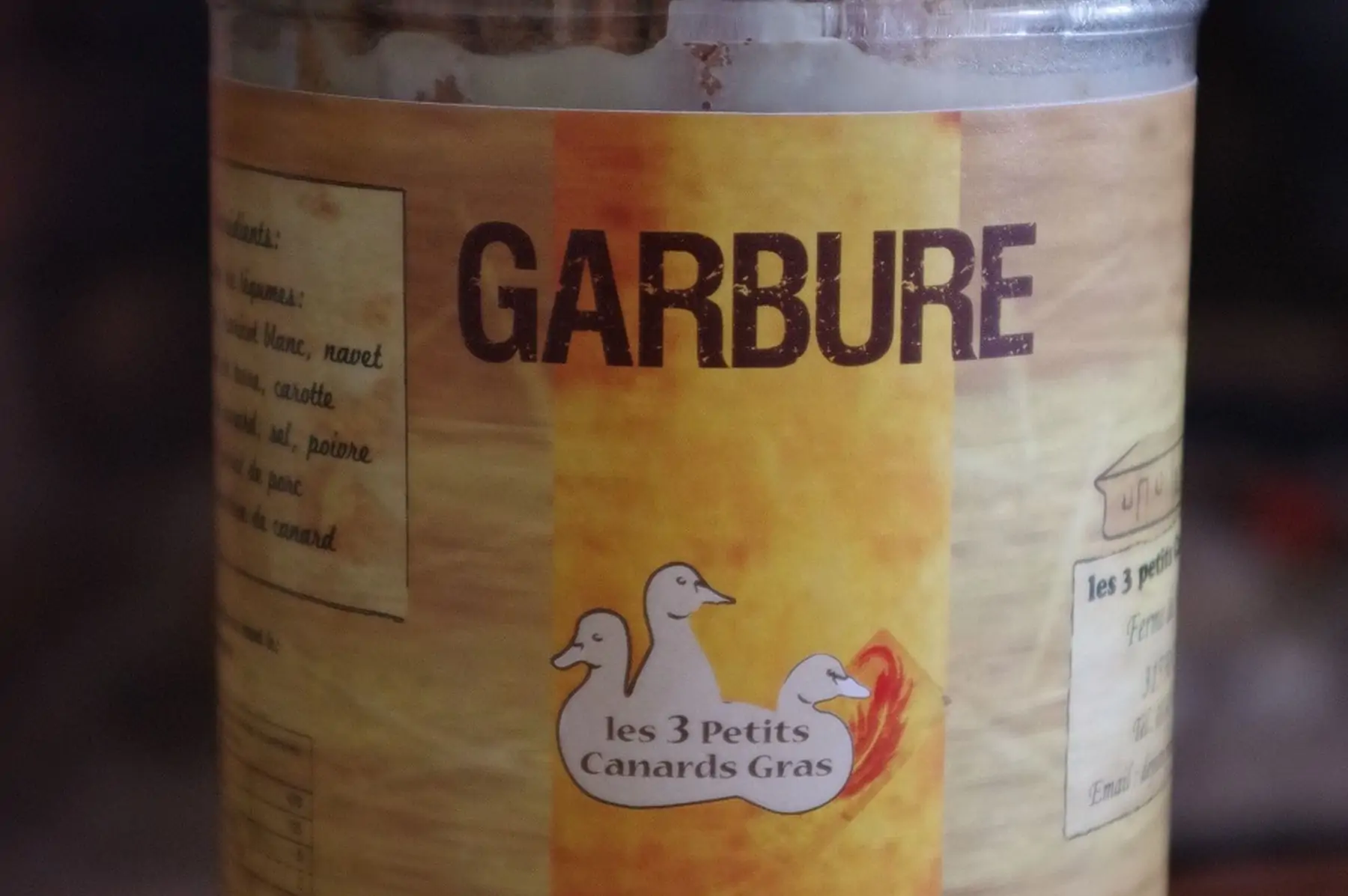 n/ garbure au confit de canard 400g, 900g