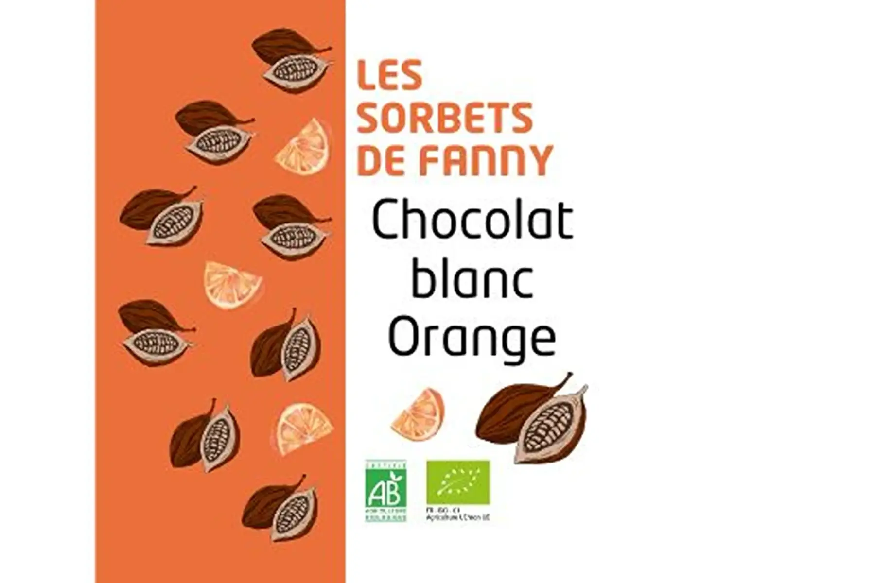 Sorbet Chocolat blanc & Zeste d'Orange