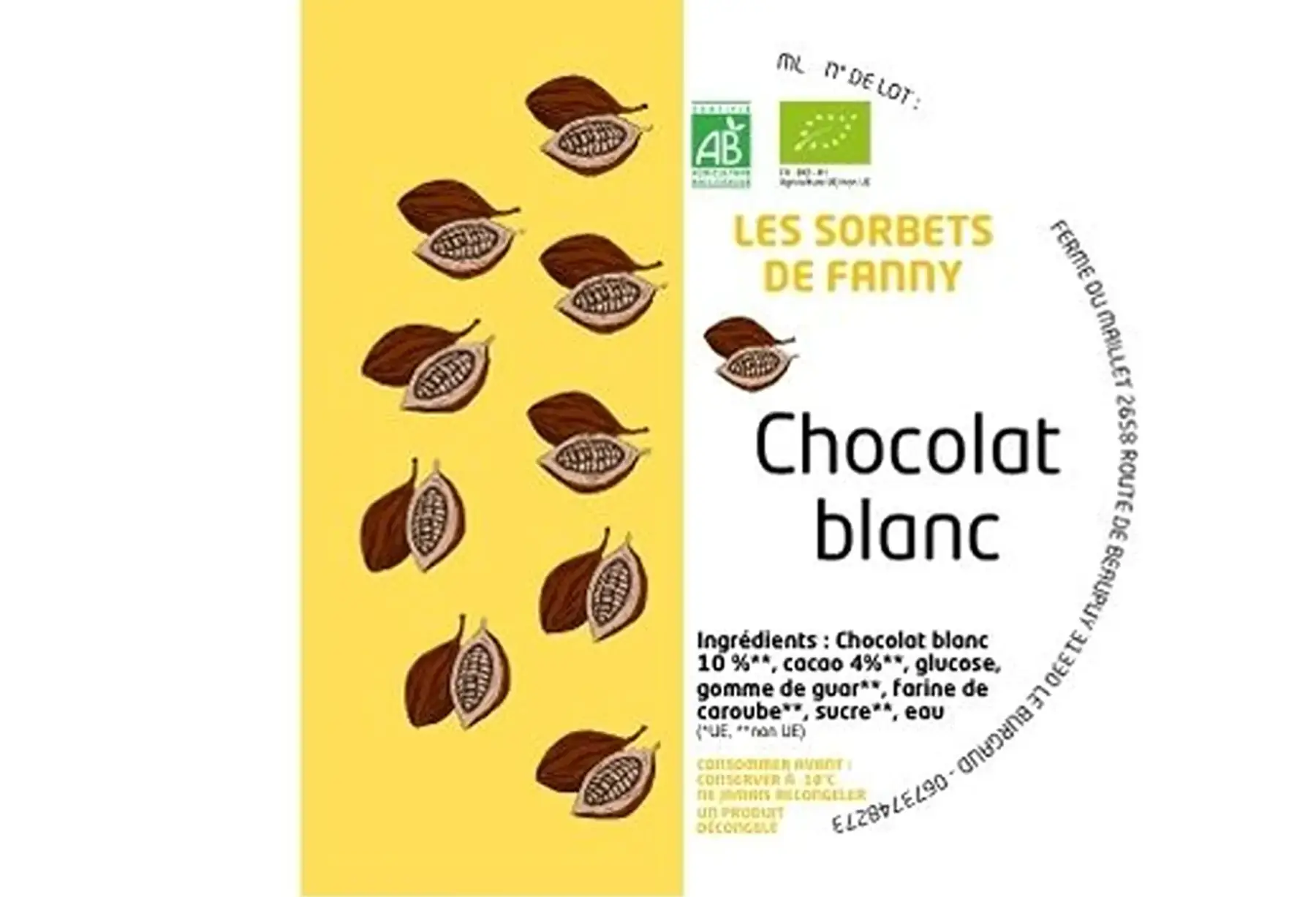 Sorbet Chocolat Blanc