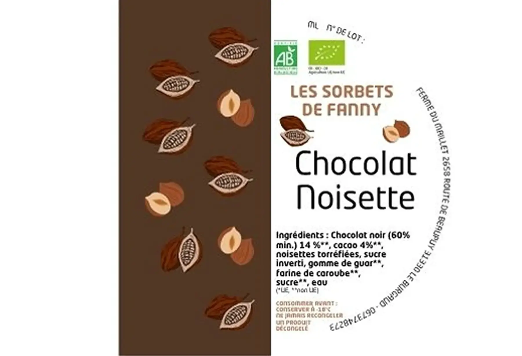 Sorbet Chocolat - Noisette