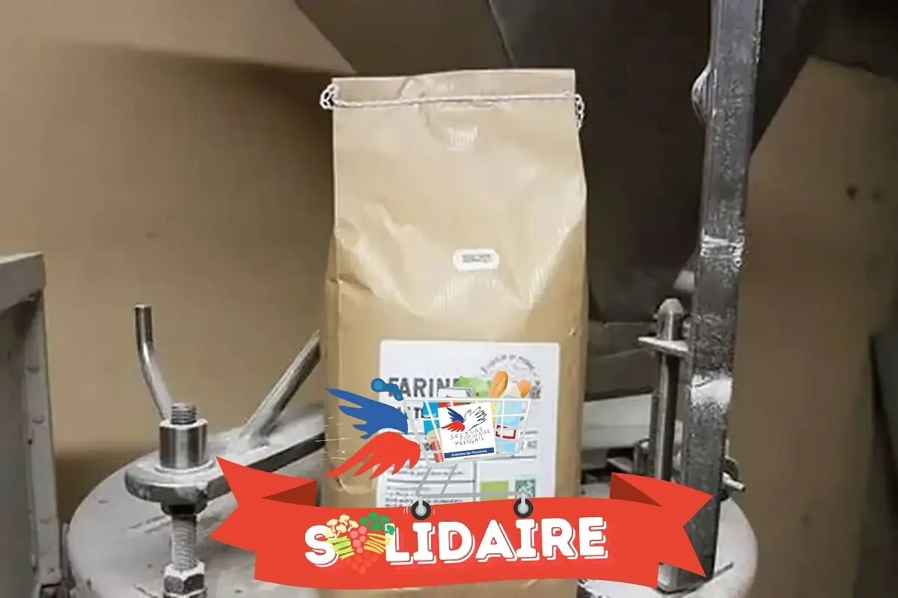 farine de blé bio semi complète ( t80) au profit du secours populaire