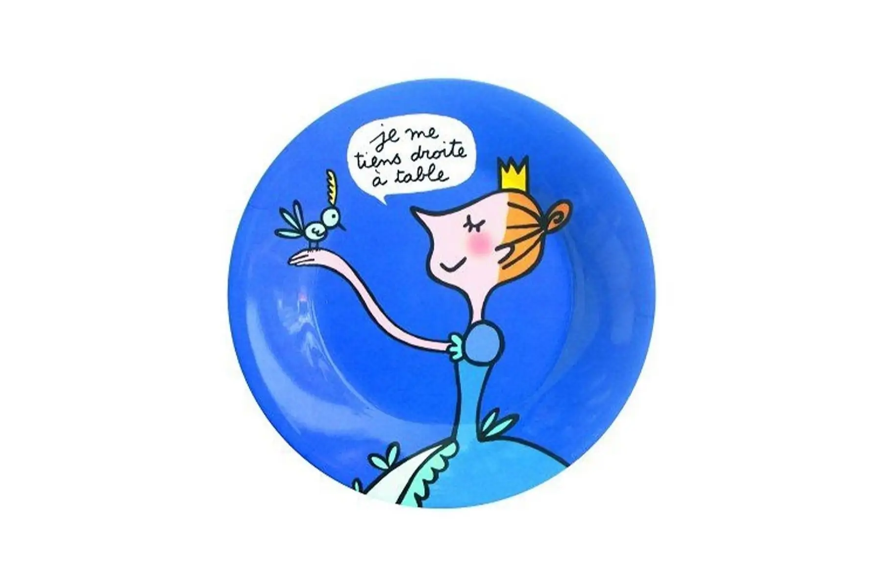 assiette à dessert "je me tiens droite"