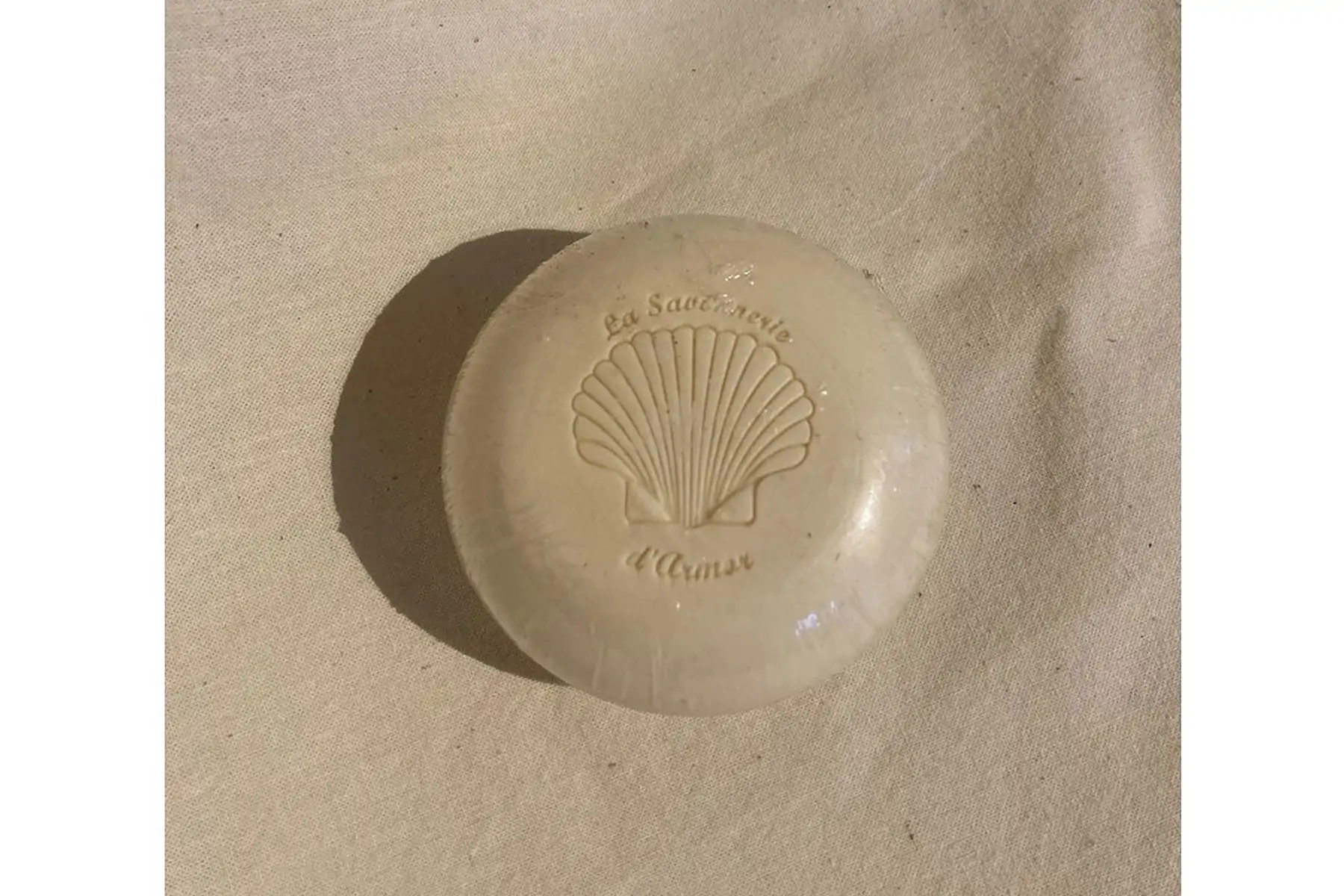 savon rond à la coquille saint jacques