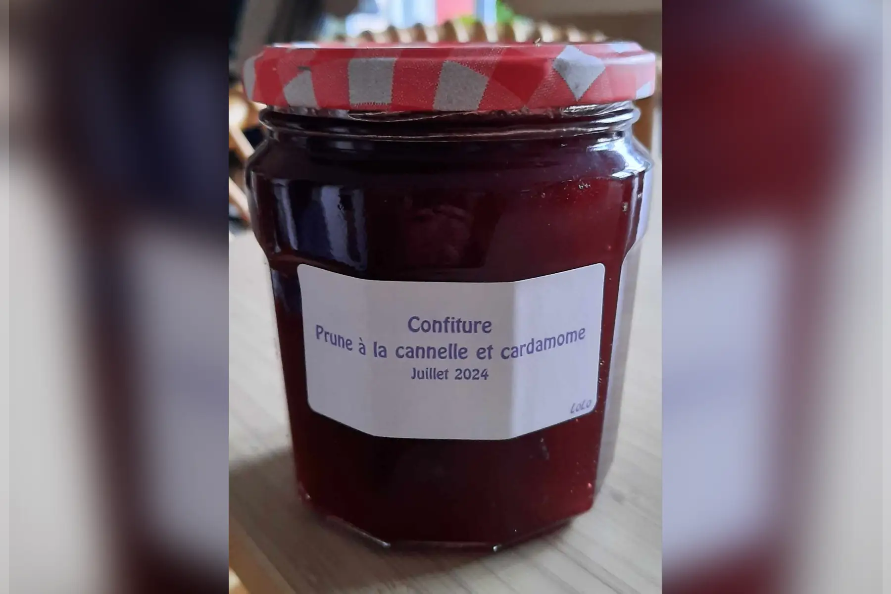 confiture de prune à la cannelle et cardamome (non certifiée bio)
