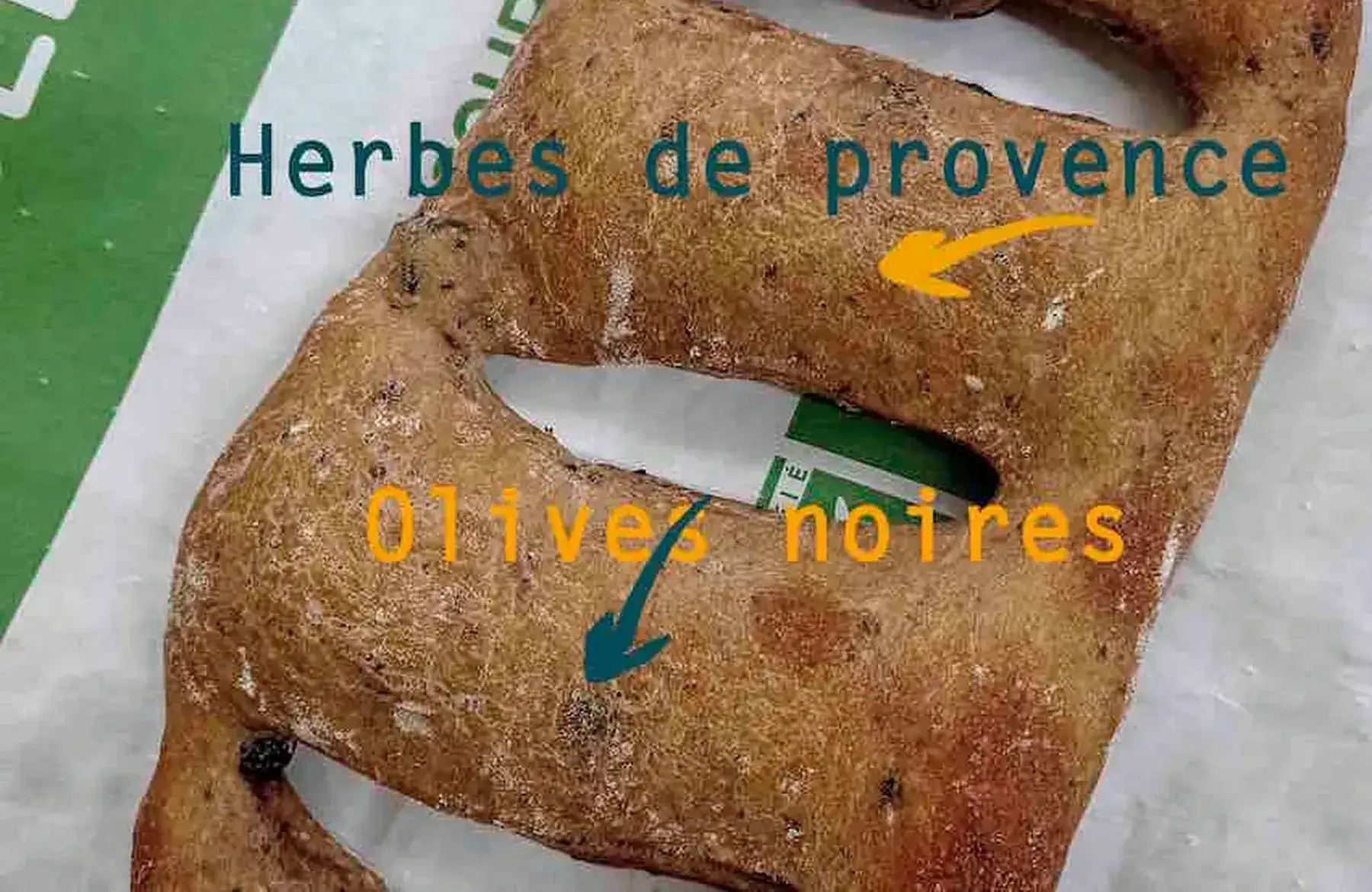 fougasse olives noires et herbes de provence!!!