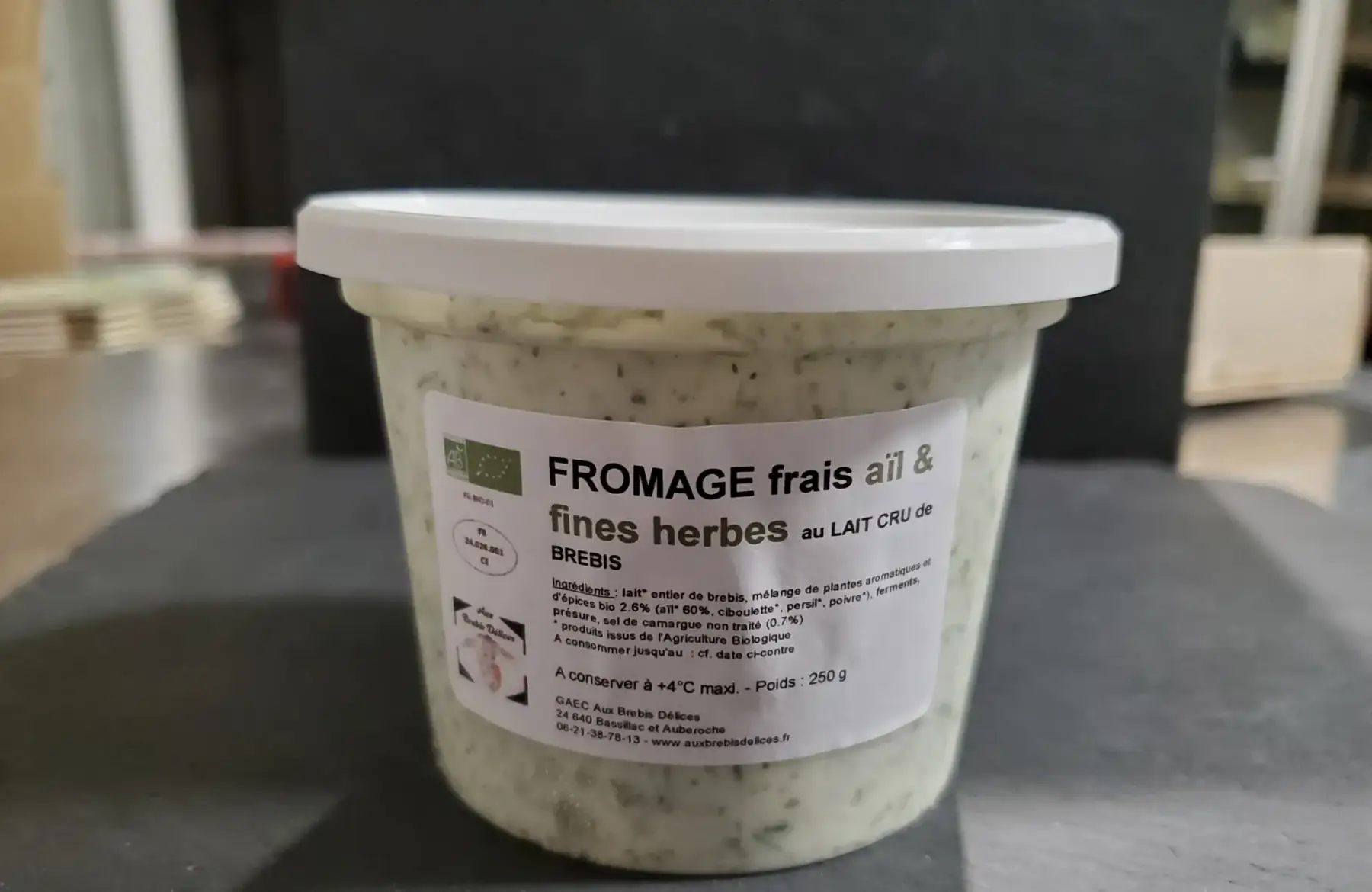 fromage frais ail et fines herbes de brebis au lait cru - 250 g