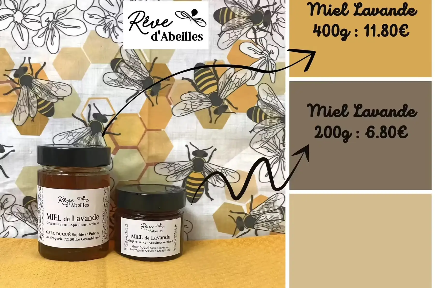 miel de lavande 200g, 400g