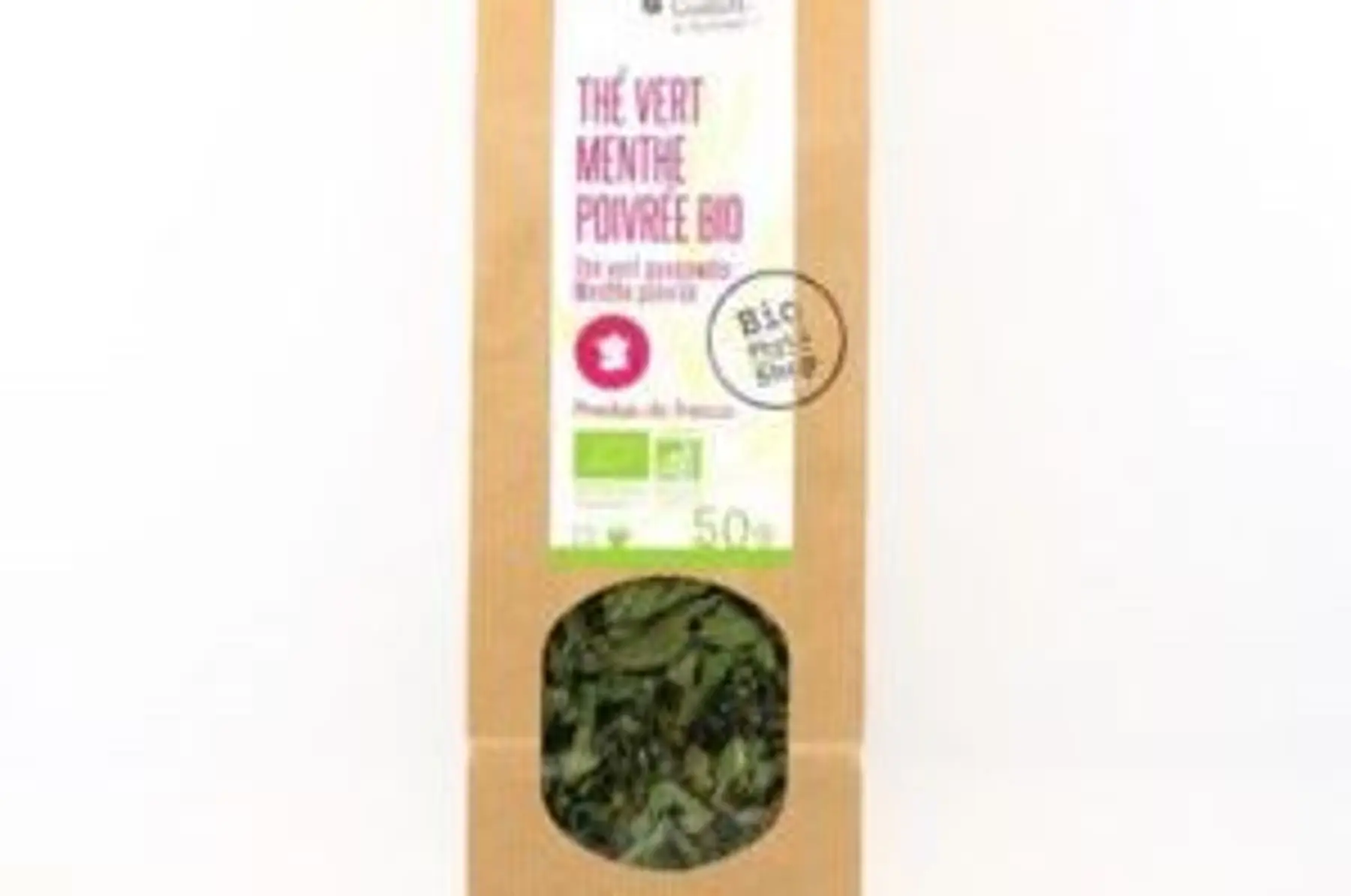 thé vert bio gunpowder à la menthe poivrée