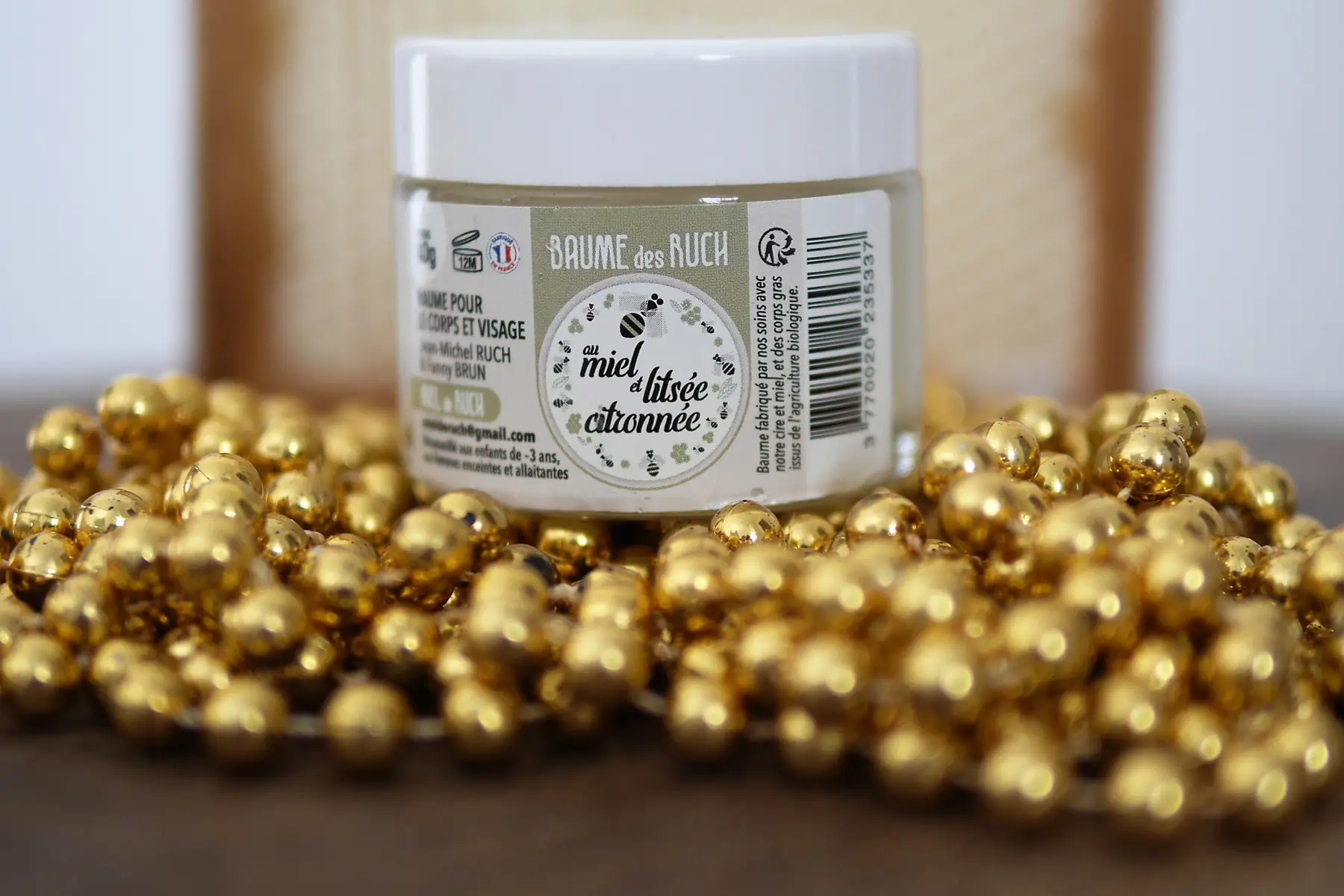 baume des ruch - miel et litsee citronnée 40g