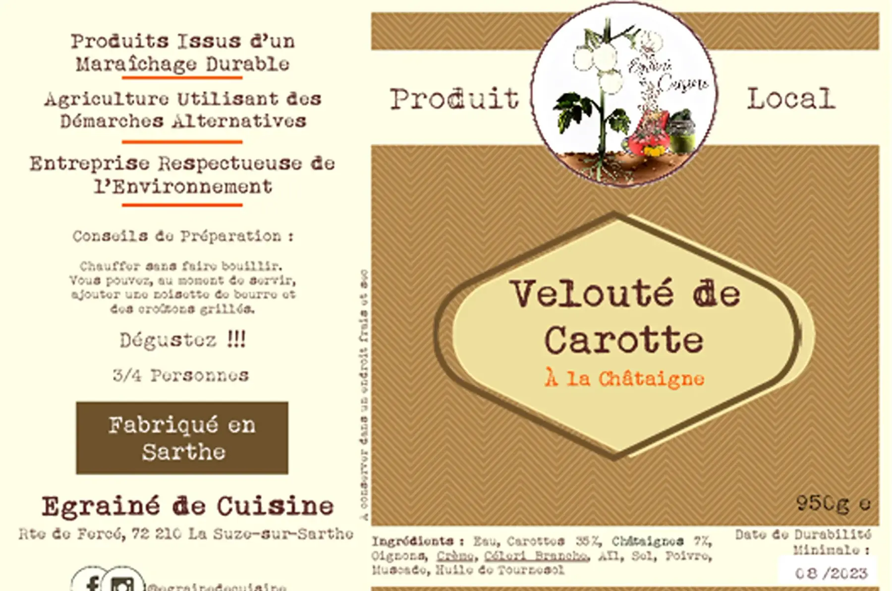 velouté de carottes aux châtaignes