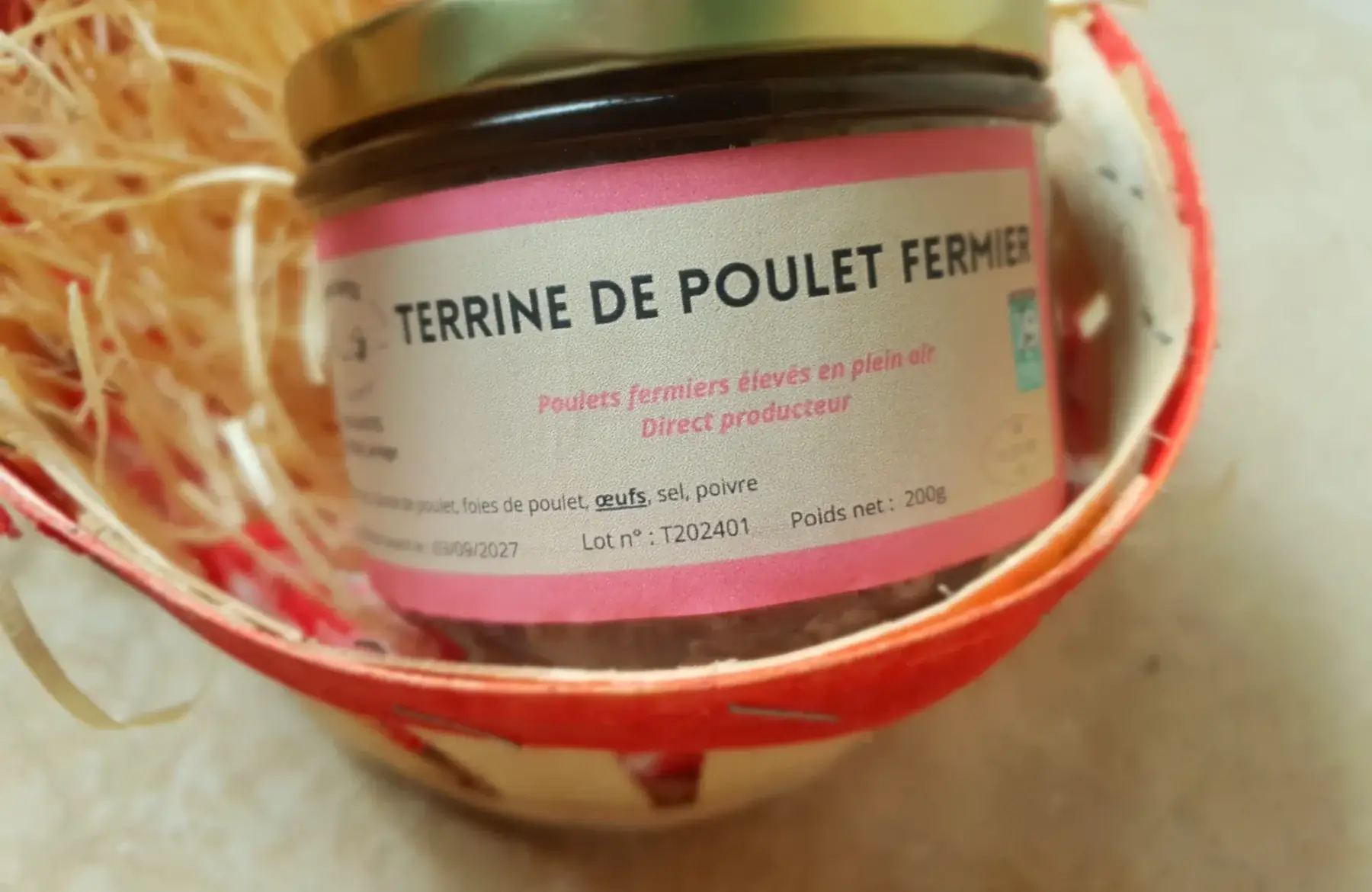terrine de poulet fermier