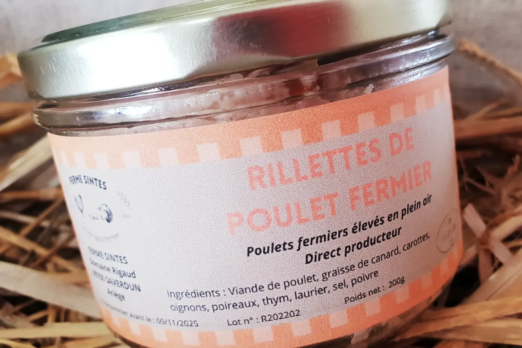 rillettes de poulet fermier