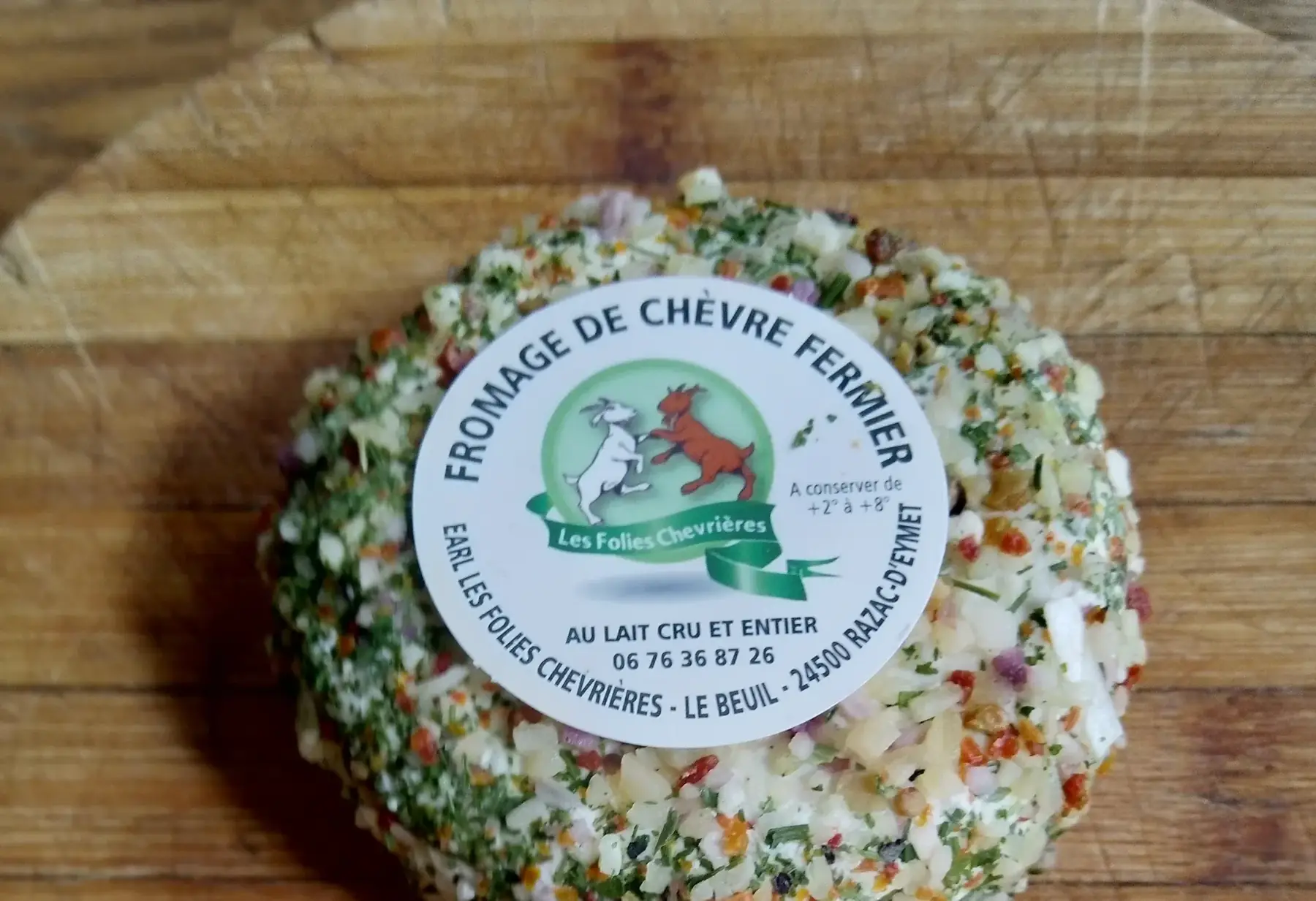 fromage de chèvre frais aux herbes