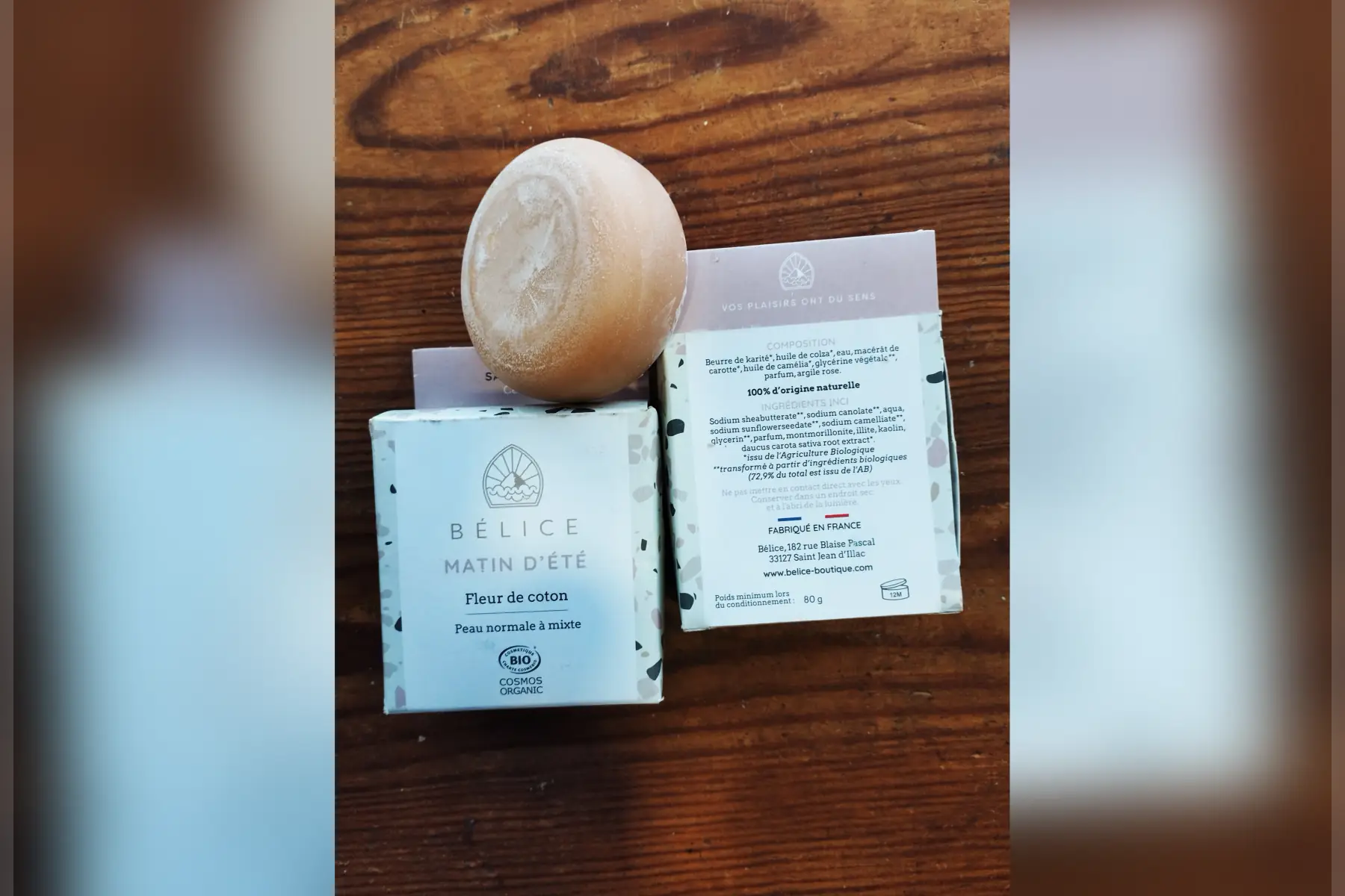 cosmétique : savon visage peau normale à mixte