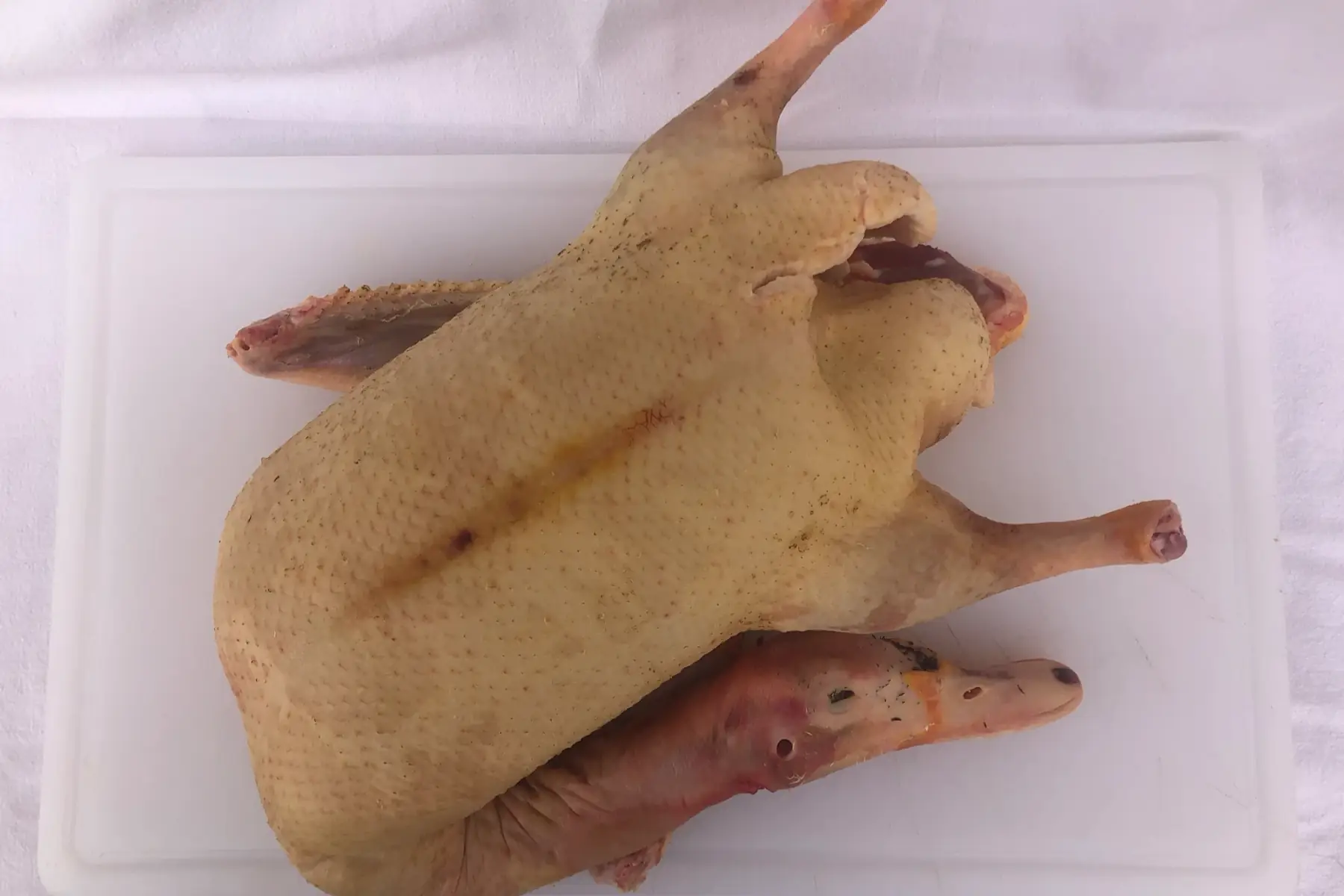 canard entier éviscéré sans foie