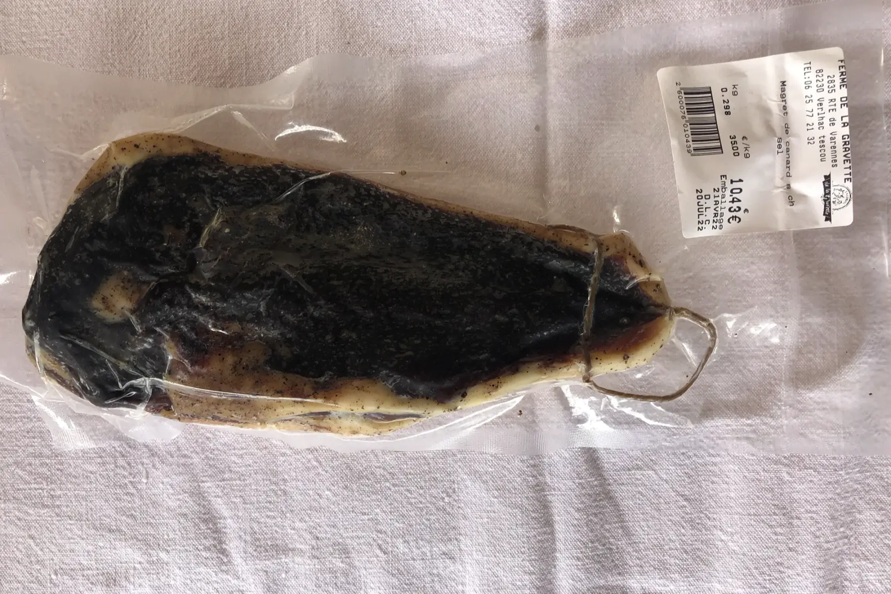 magret de canard séché