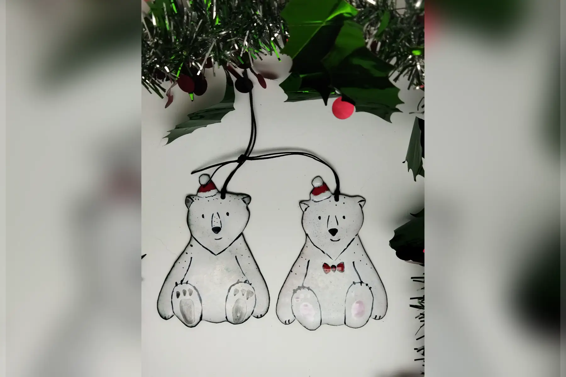 décoration de noël - petit ours blanc