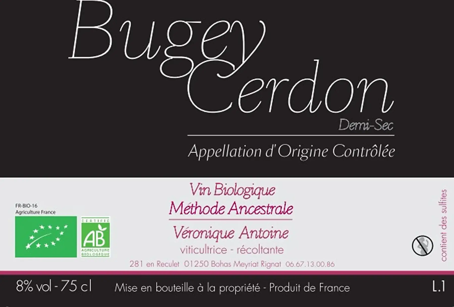 vin du bugey cerdon 2025 carton