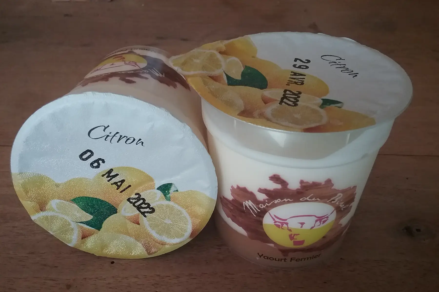 yaourt brassé sur coulis de citron