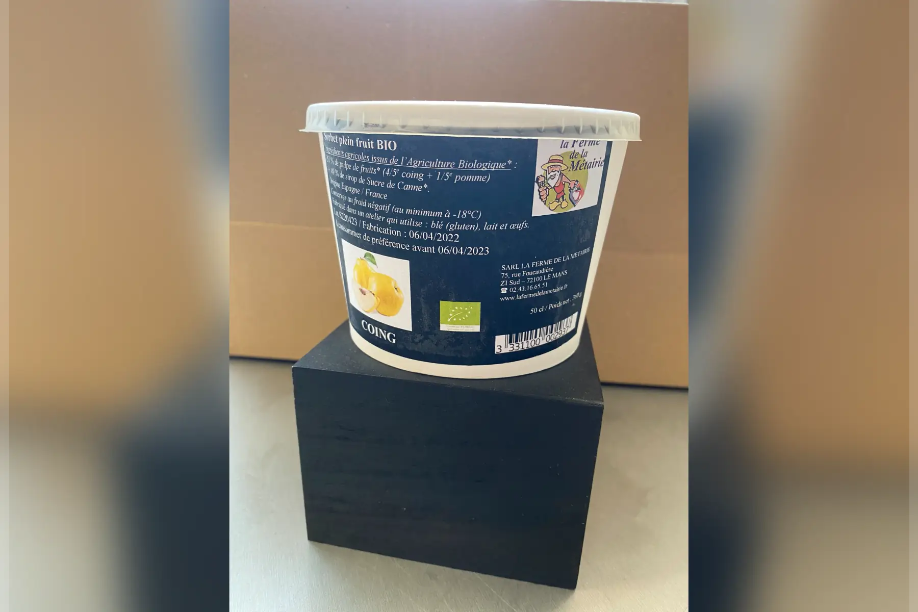 sorbet plein fruit coing 50 cl