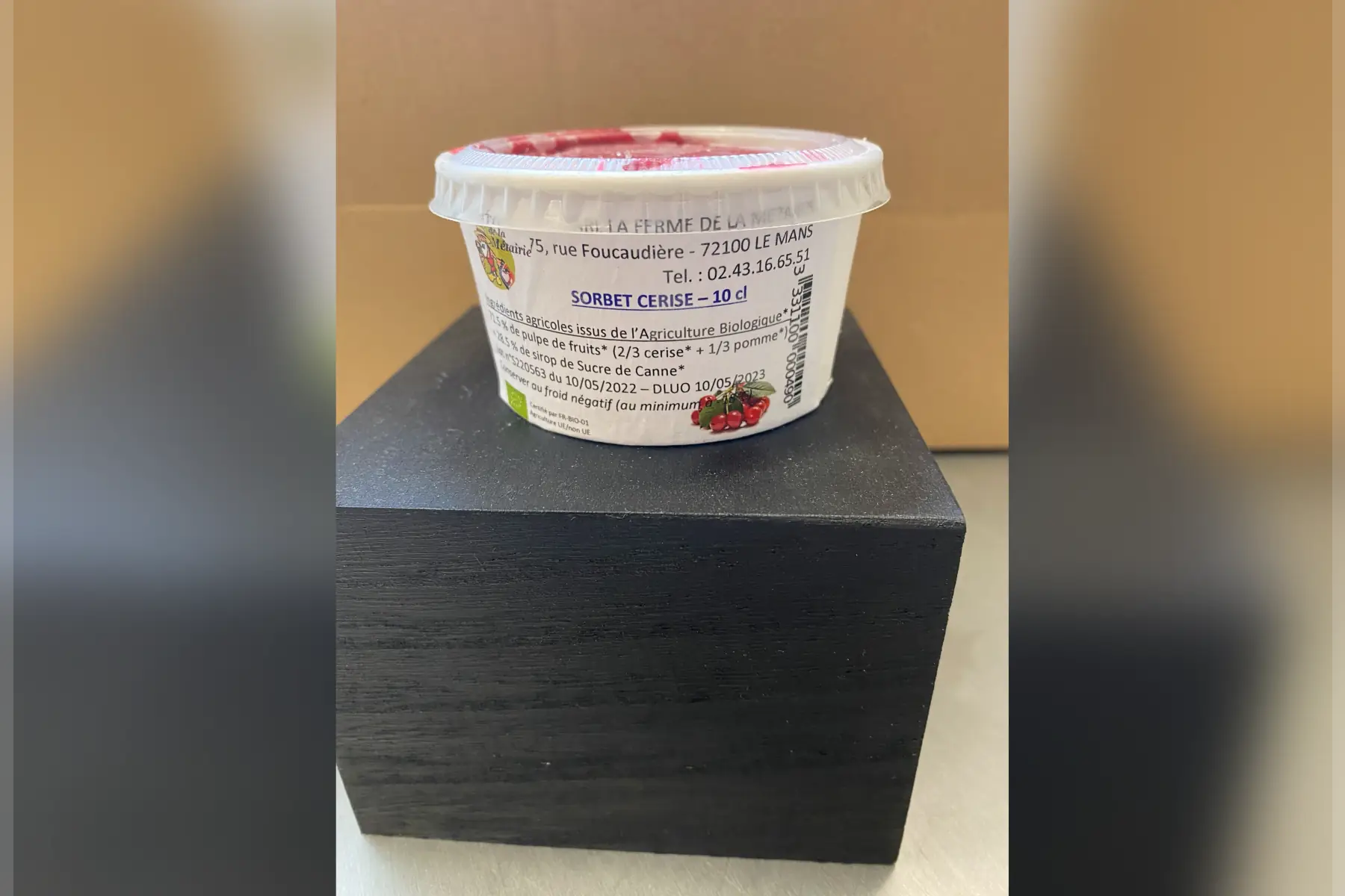 sorbet plein fruit cerise 10 cl