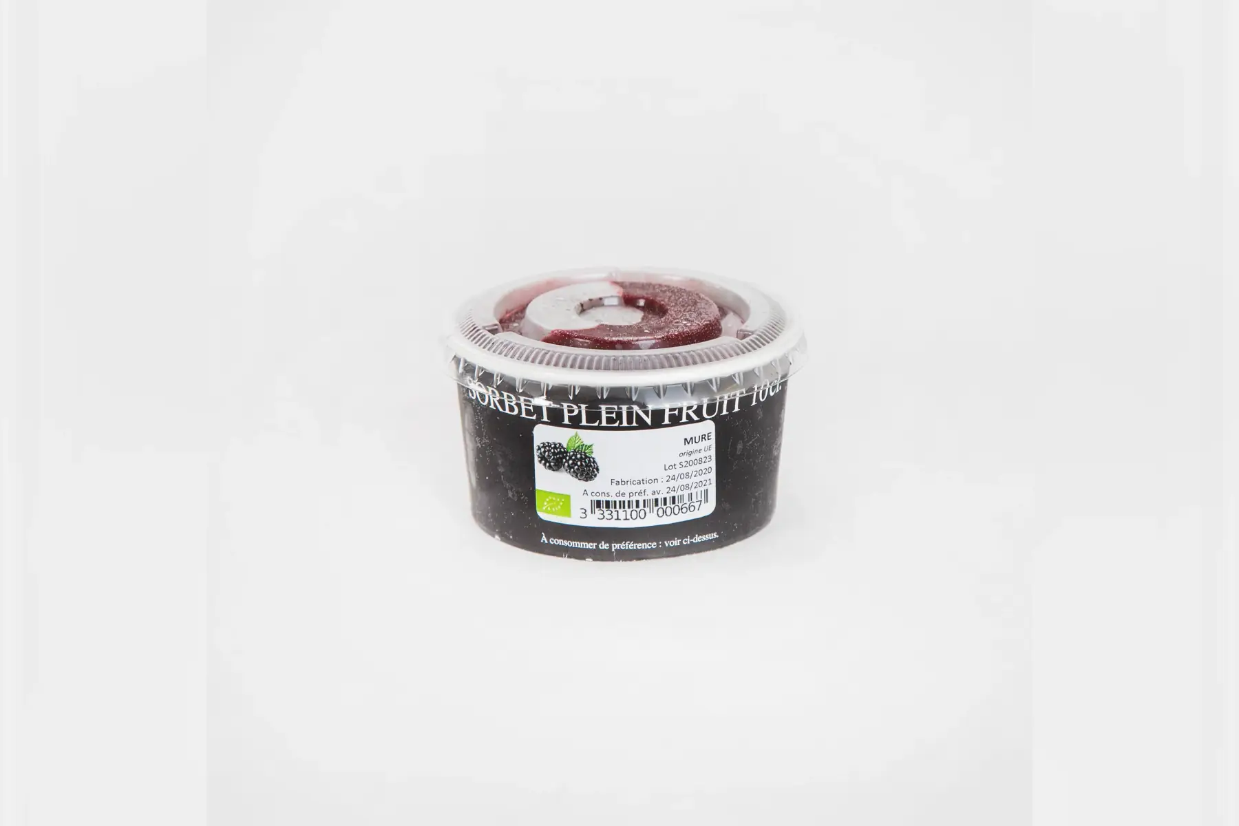 sorbet plein fruit mure sauvage 10 cl