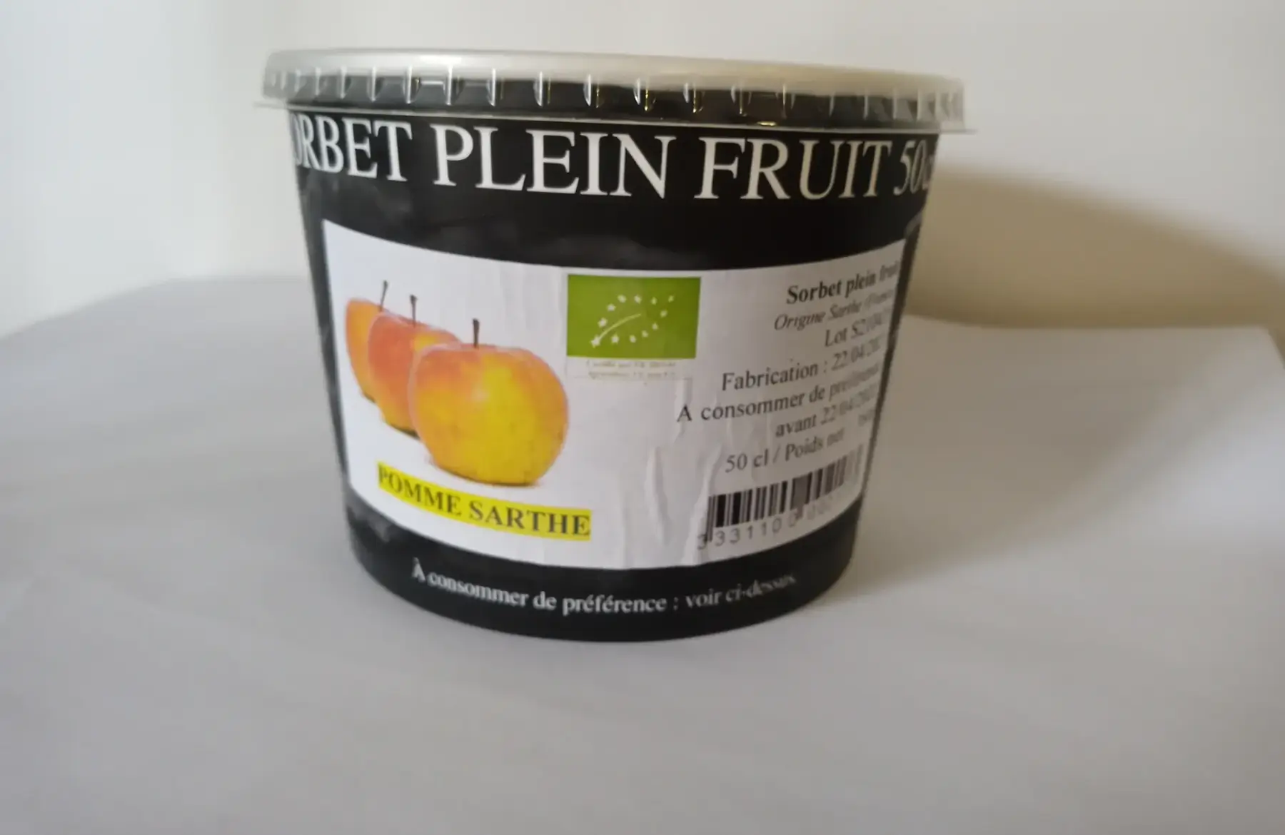 sorbet plein fruit pomme 50 cl