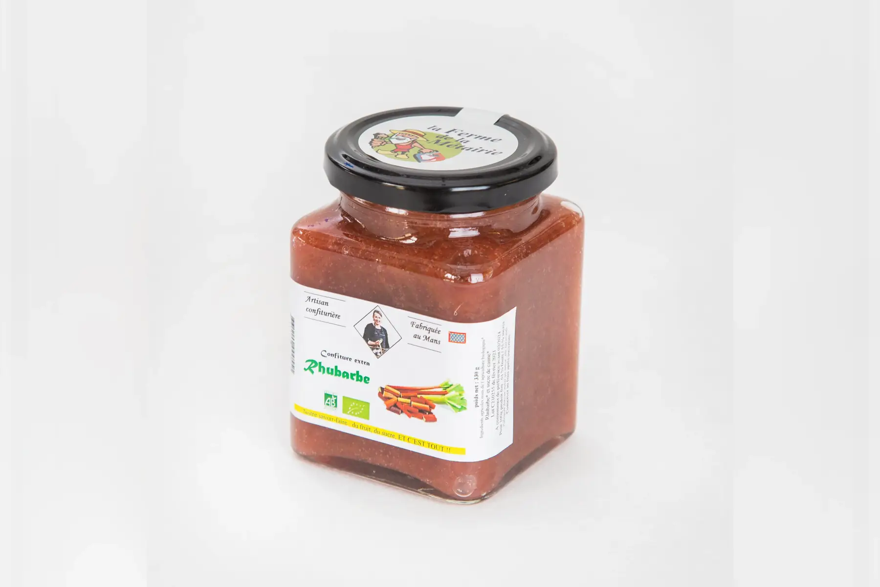 confiture extra rhubarbe 330g