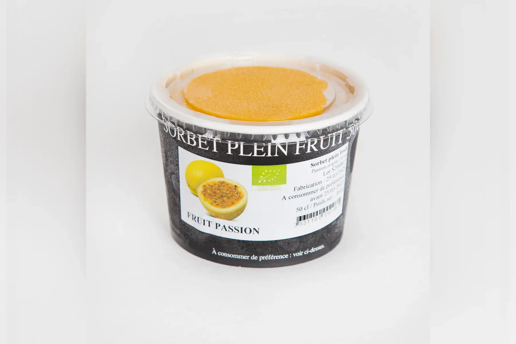 sorbet plein fruit fruit de la passion 50 cl