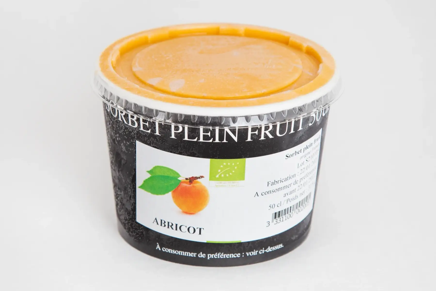 sorbet plein fruit abricot 50 cl