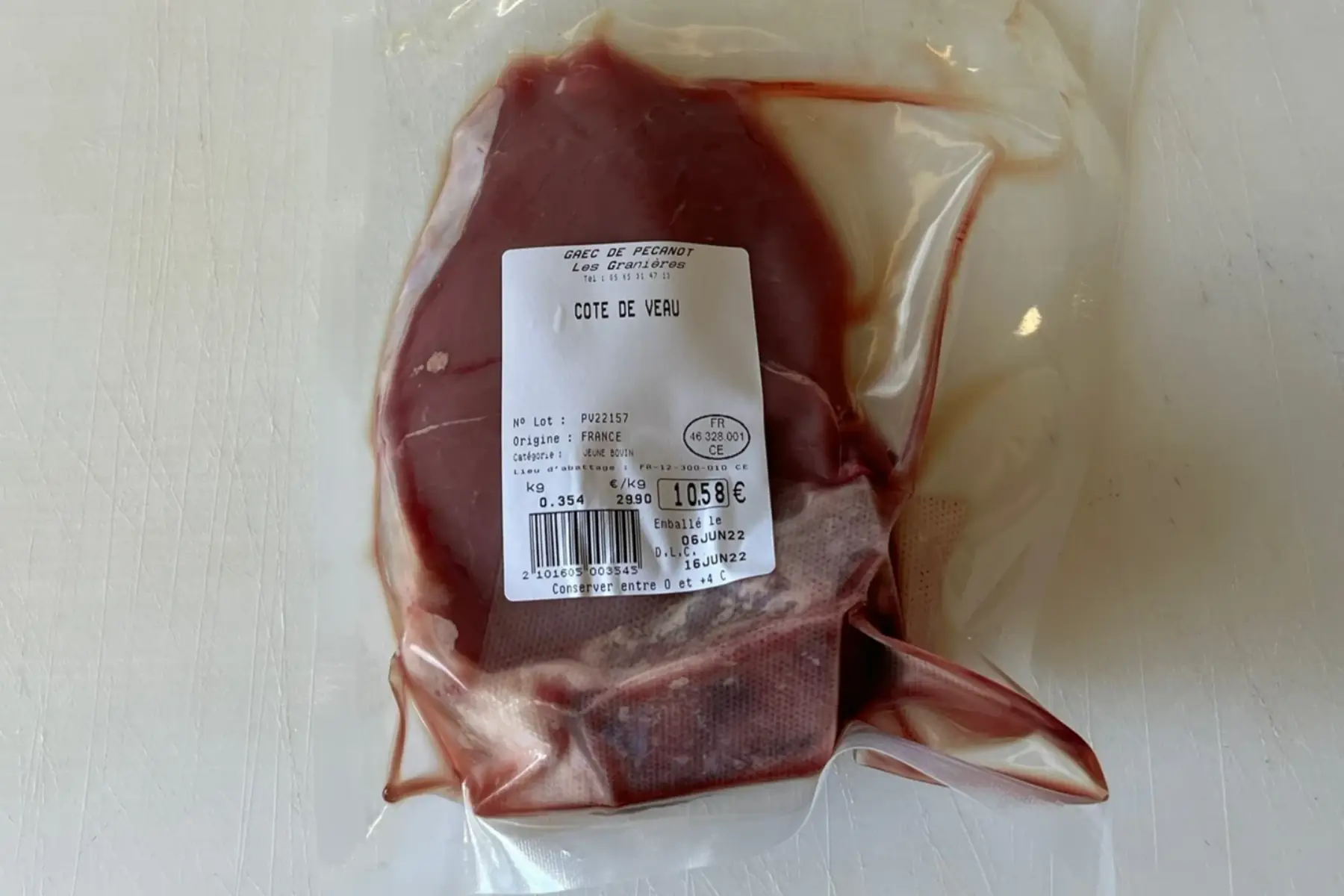 cote de veau - !! commande lundi pour livraison vendredi suivant !!