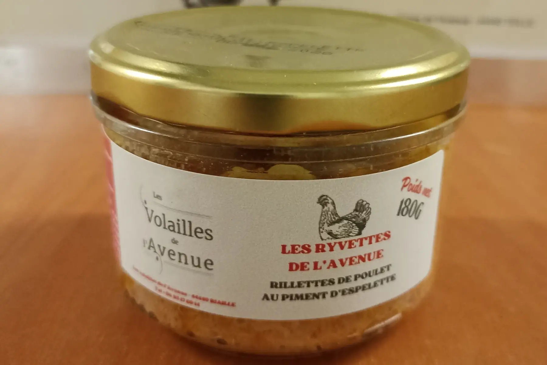 Lot de 3 rillettes de poulet à l' Espelette Bio