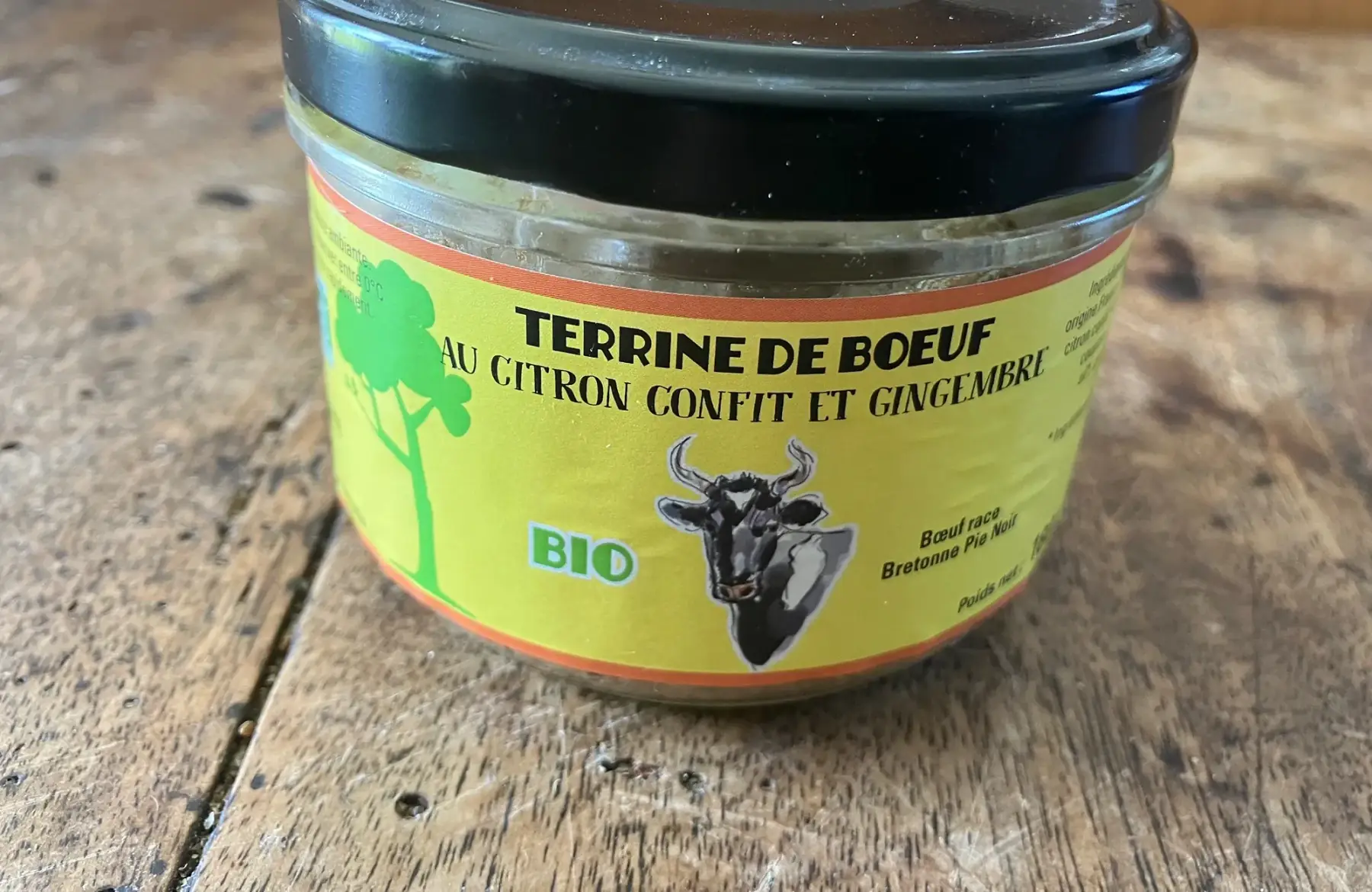 terrine de bœuf au citron confit et gingembre bio