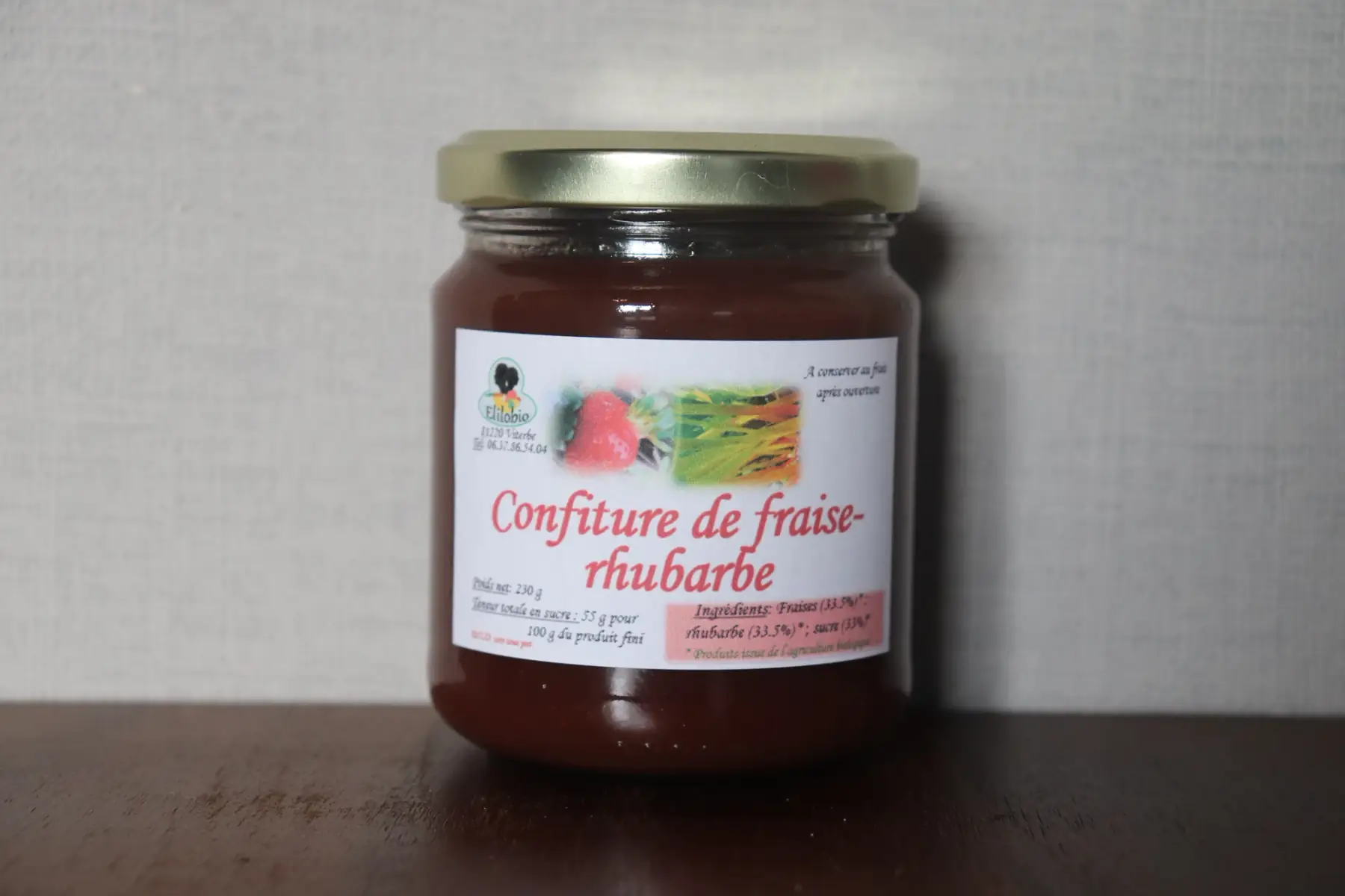confiture de fraise-rhubarbe