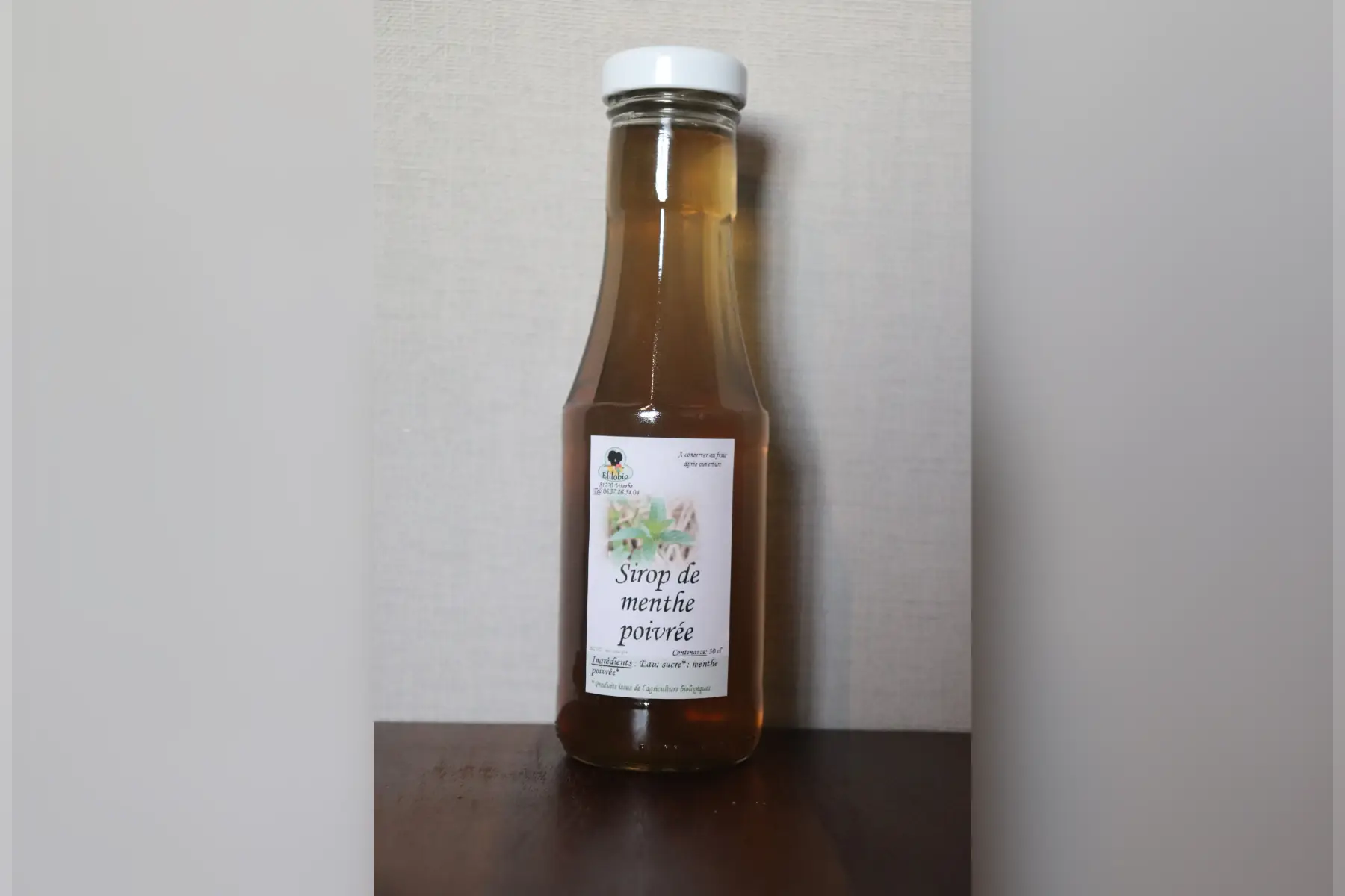 sirop de menthe poivrée